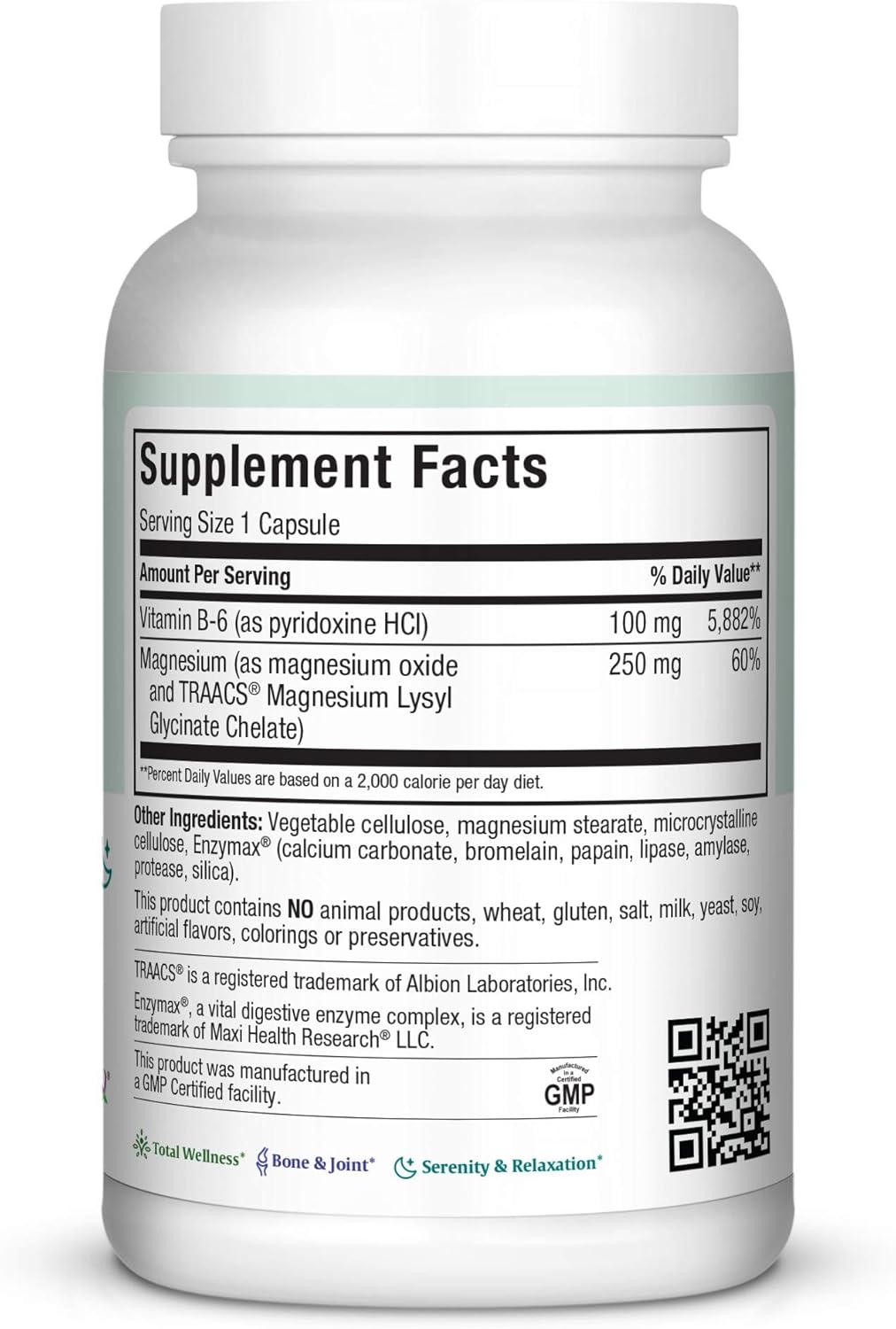Maxi Health MAG 6 - Magnesium & Vitamin B6 Capsules for Migraine & Muscle Cramp Relief - Kidney Stone Support - 120 Count - Kosher Formula for Men & Women - BoostGo Australia