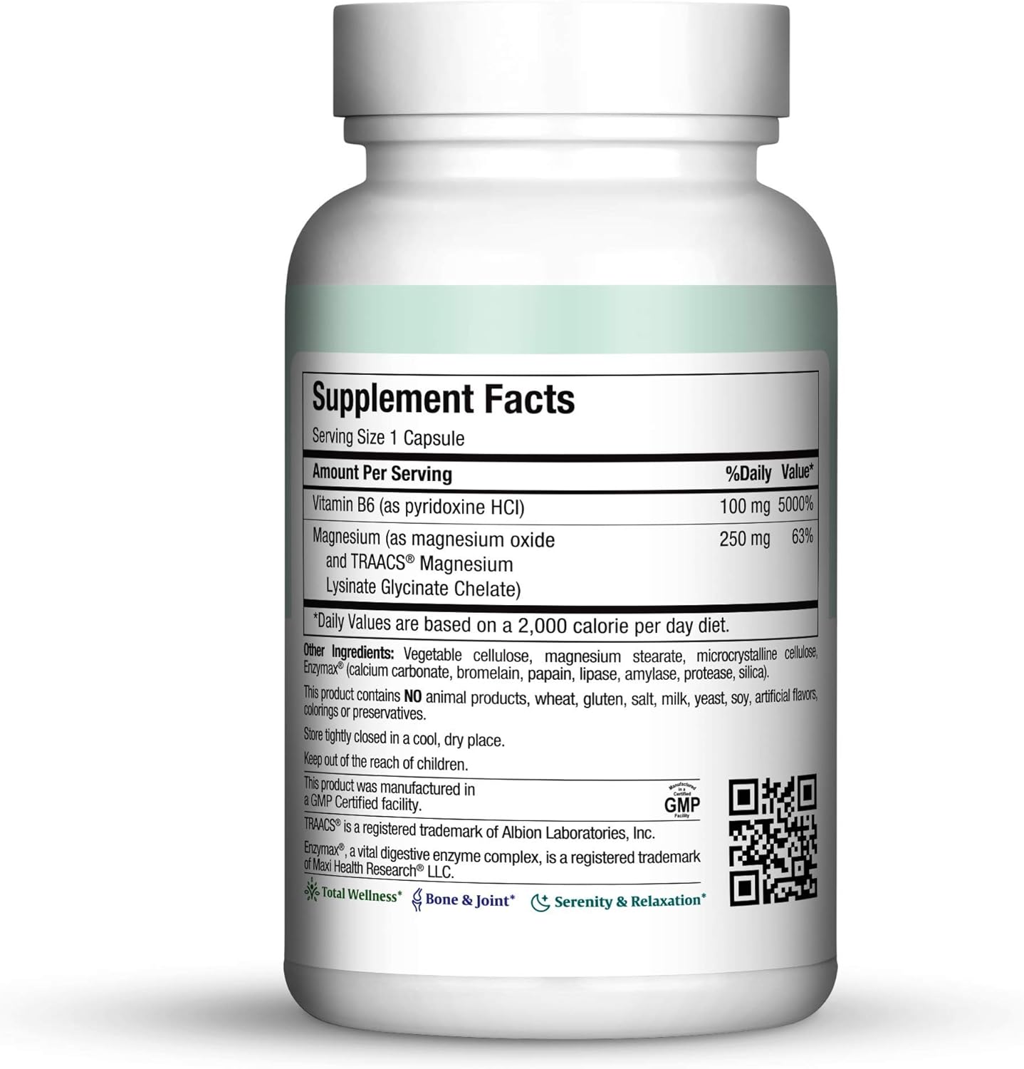 Maxi Health Maxi Mag 6 Supplement, 60 Tablets - Magnesium Citrate for Enhanced Wellness and Nutrition