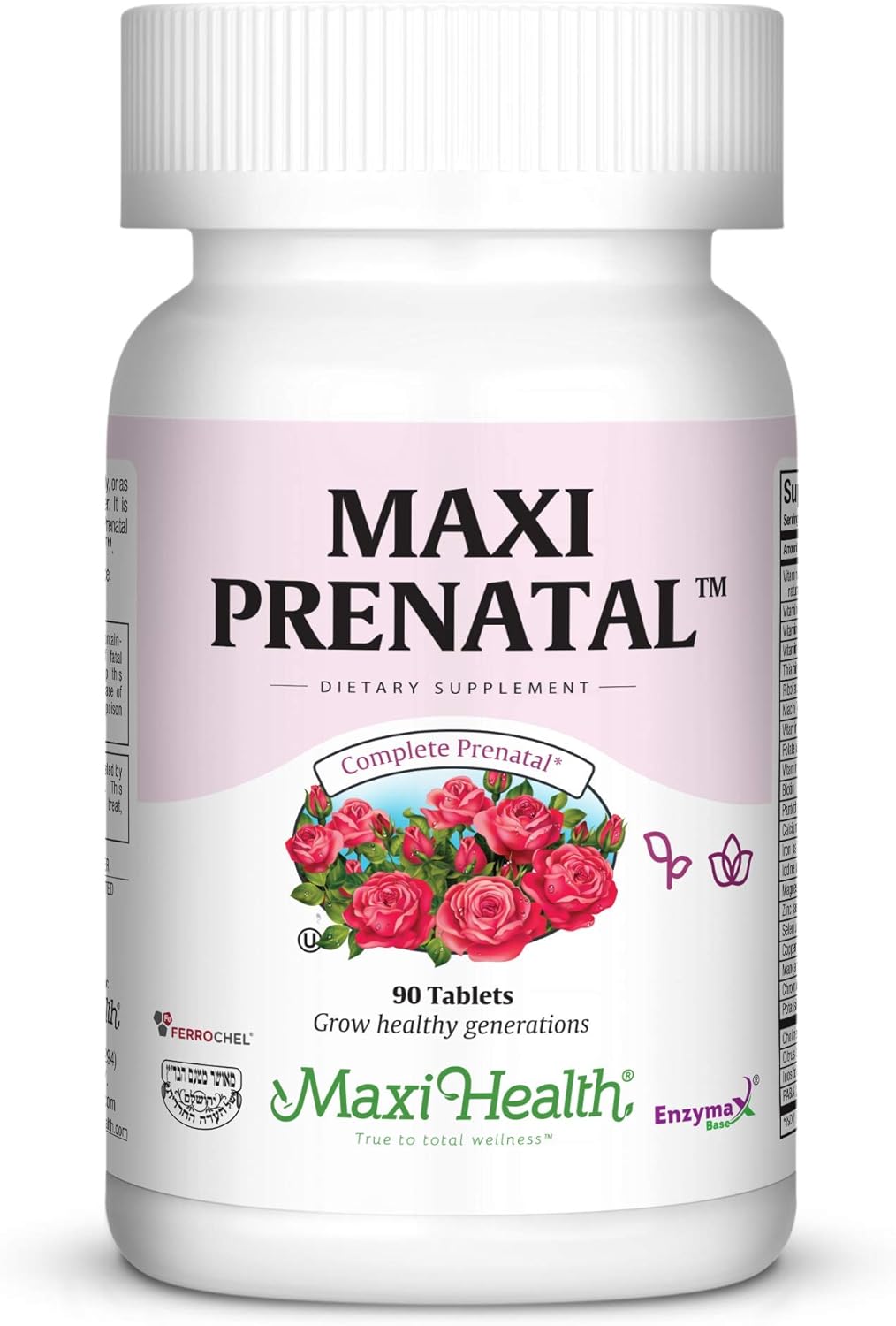 Maxi Health Maxi Prenatal Vitamins - 90 Count - 1 Pack for Women's Health during Pregnancy