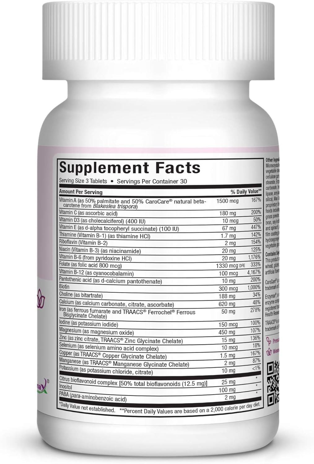 Maxi Health Maxi Prenatal Vitamins - 90 Count - 1 Pack for Women's Health during Pregnancy