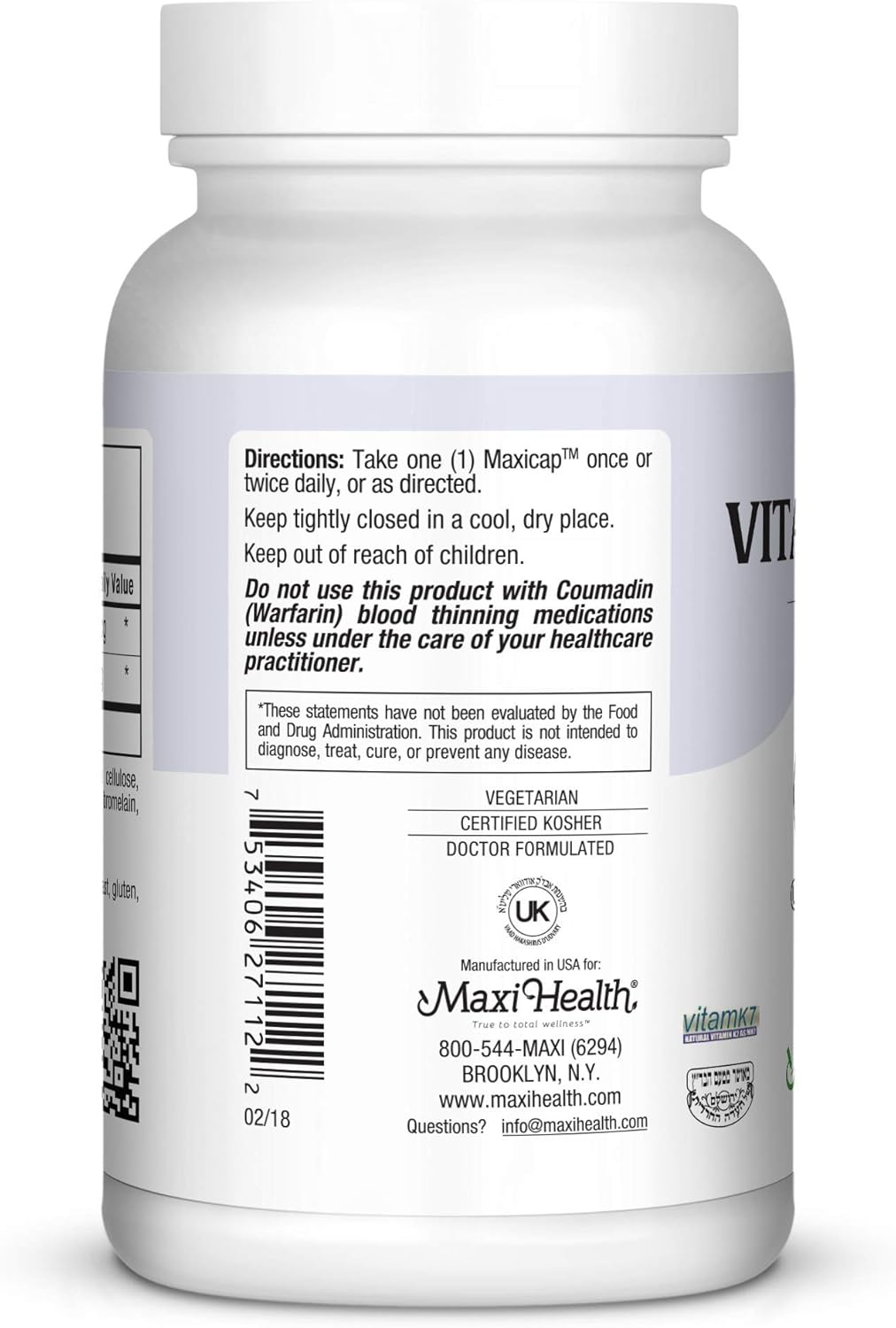 Maxi Health Maxi Vitamin K-Max Capsules - 120 Count