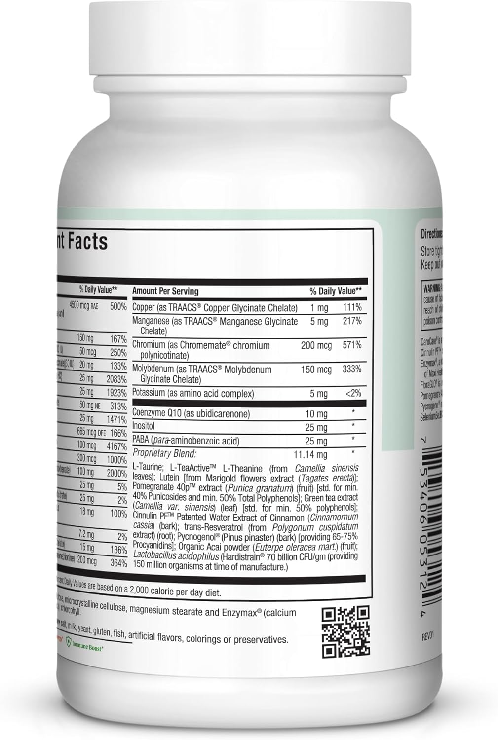 Maxi Health Two Complete Multivitamins & Minerals 120 Capsules Full Potency Kosher Formula