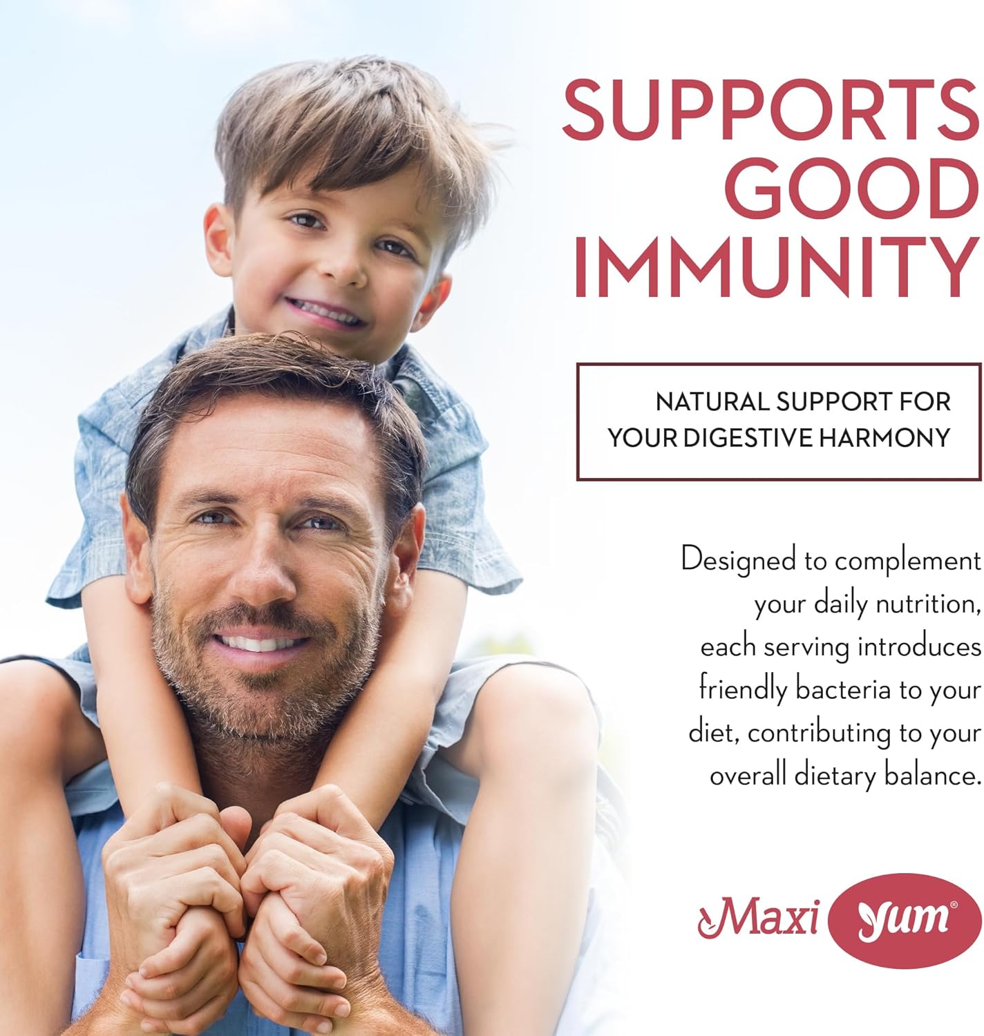 Maxi Health Yum Probiotic Gummies - 5 Billion CFUs, Kosher Certified Berry Flavor Gut Health Supplements, 60 Gummies for Men & Women