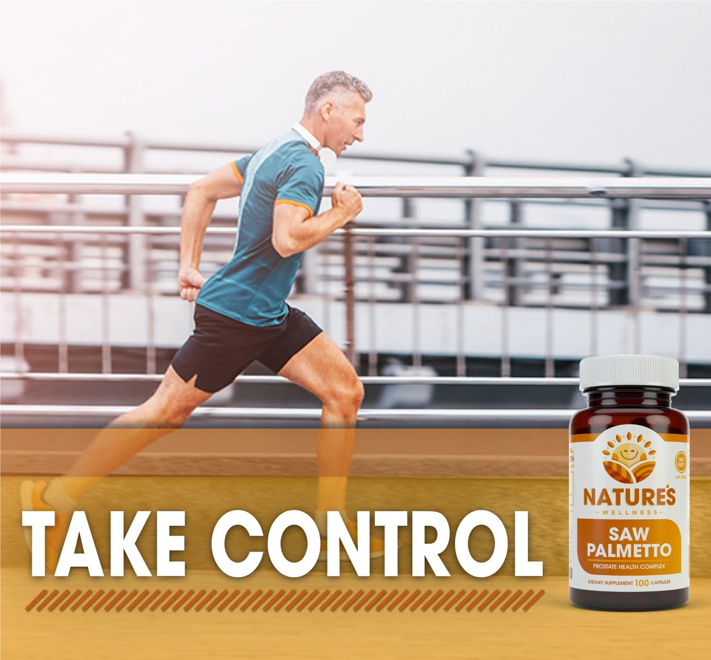 Maximum Strength 1000mg Saw Palmetto Prostate Supplement with Berry Power + Extract - Promotes Prostate Health, Reduces Frequent Urination, Blocks DHT Hair Loss - 100 Capsules