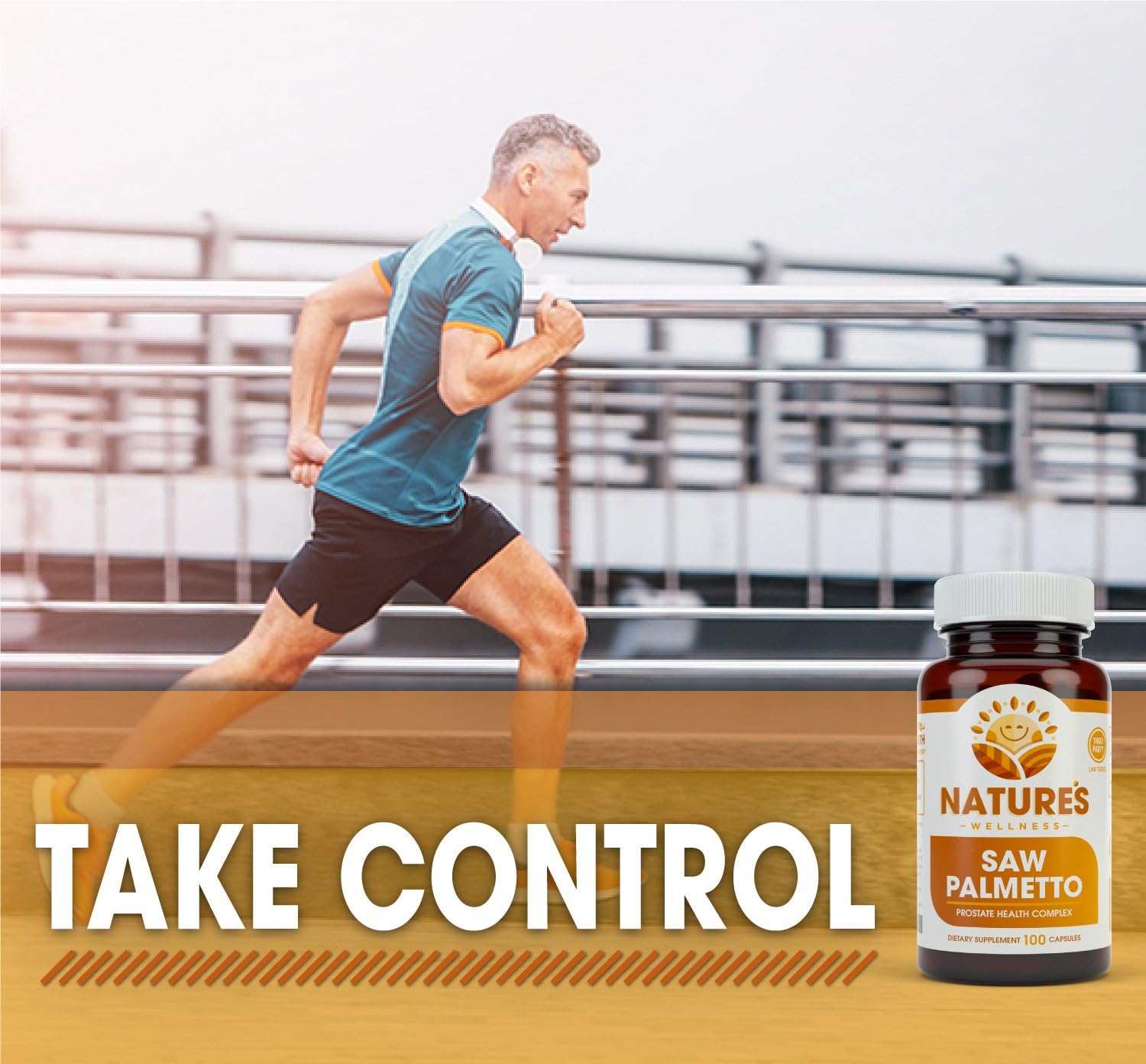 Maximum Strength 1000mg Saw Palmetto Prostate Supplement with Berry Power + Extract - Promotes Prostate Health, Reduces Frequent Urination, Blocks DHT Hair Loss - 100 Capsules