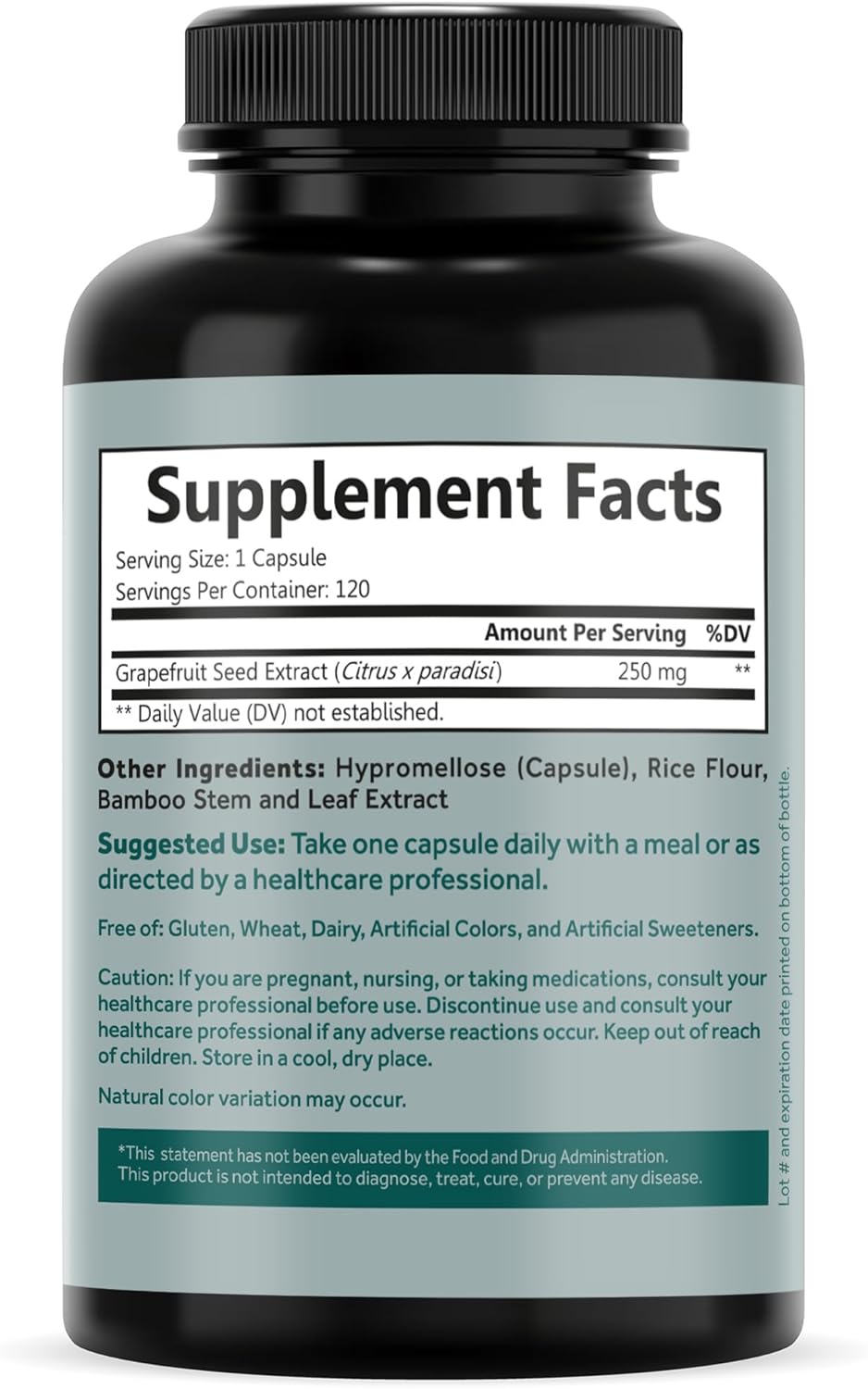 Maximum Strength Bliss Serenity Grapefruit Seed Extract 250 mg Vegcaps - Non-GMO, Gluten Free, Kosher Certified - 120 Day Supply