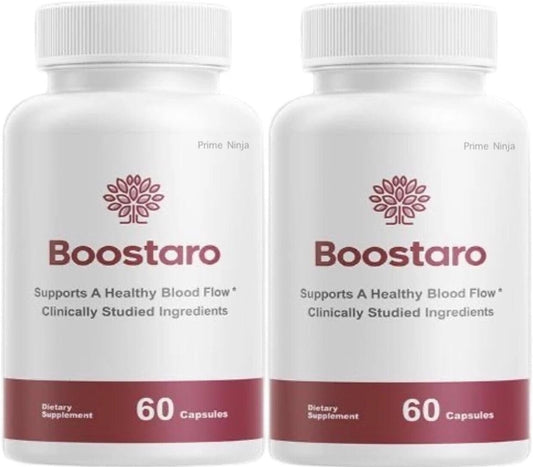 Maximum Strength Boost~aroo Pills for Blood Flow Support - 120 Capsules - 2 Bottles in US Stock