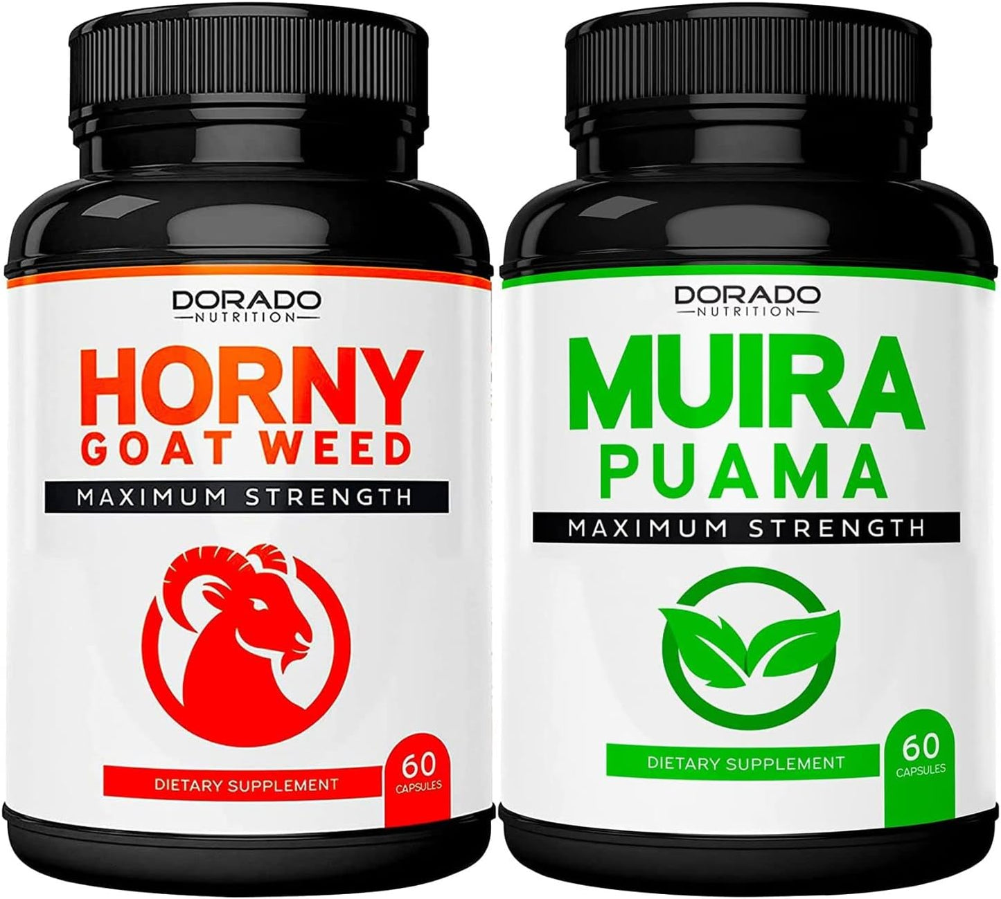 Maximum Strength Horny Goat Weed & Muira Puama Root Extract Supplement for Men and Women - 2590mg