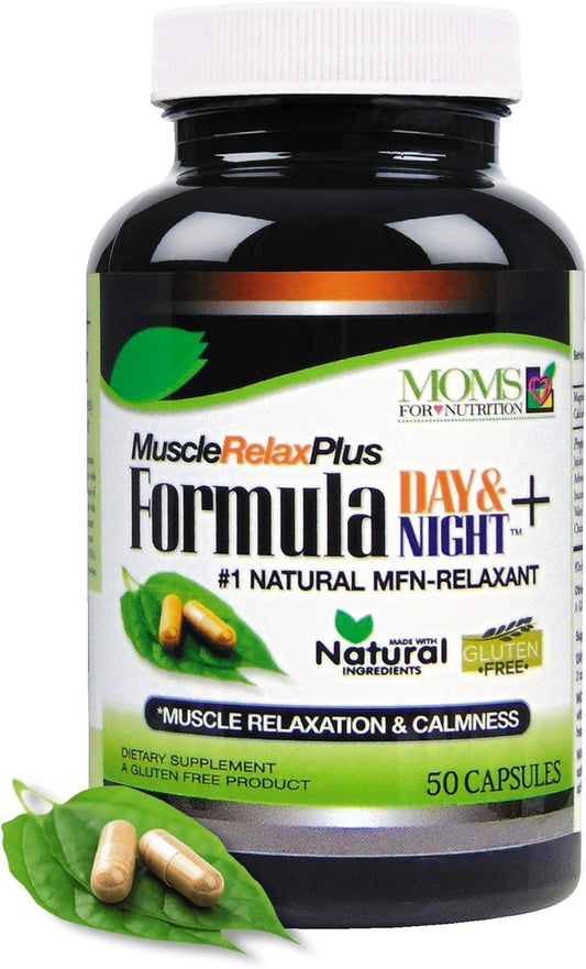 Maximum Strength Natural Relaxant Supplement Capsules for Moms - Large 1,150mg Support - Day/Night 24/7 Muscle Relax Formula - 50 Count - BoostGo Australia