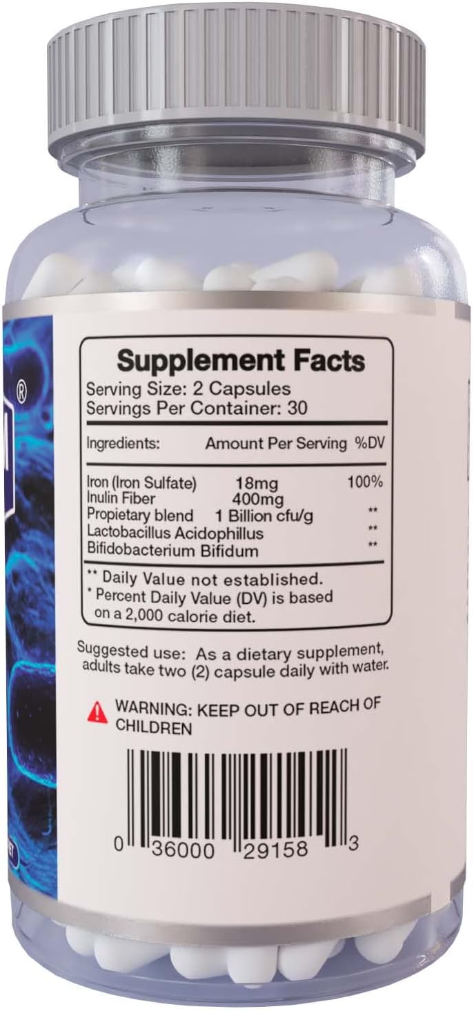 Maximum Strength Probiotic Blend for Intestinal Health - 100% Natural Digestive Supplement with 60 Capsules