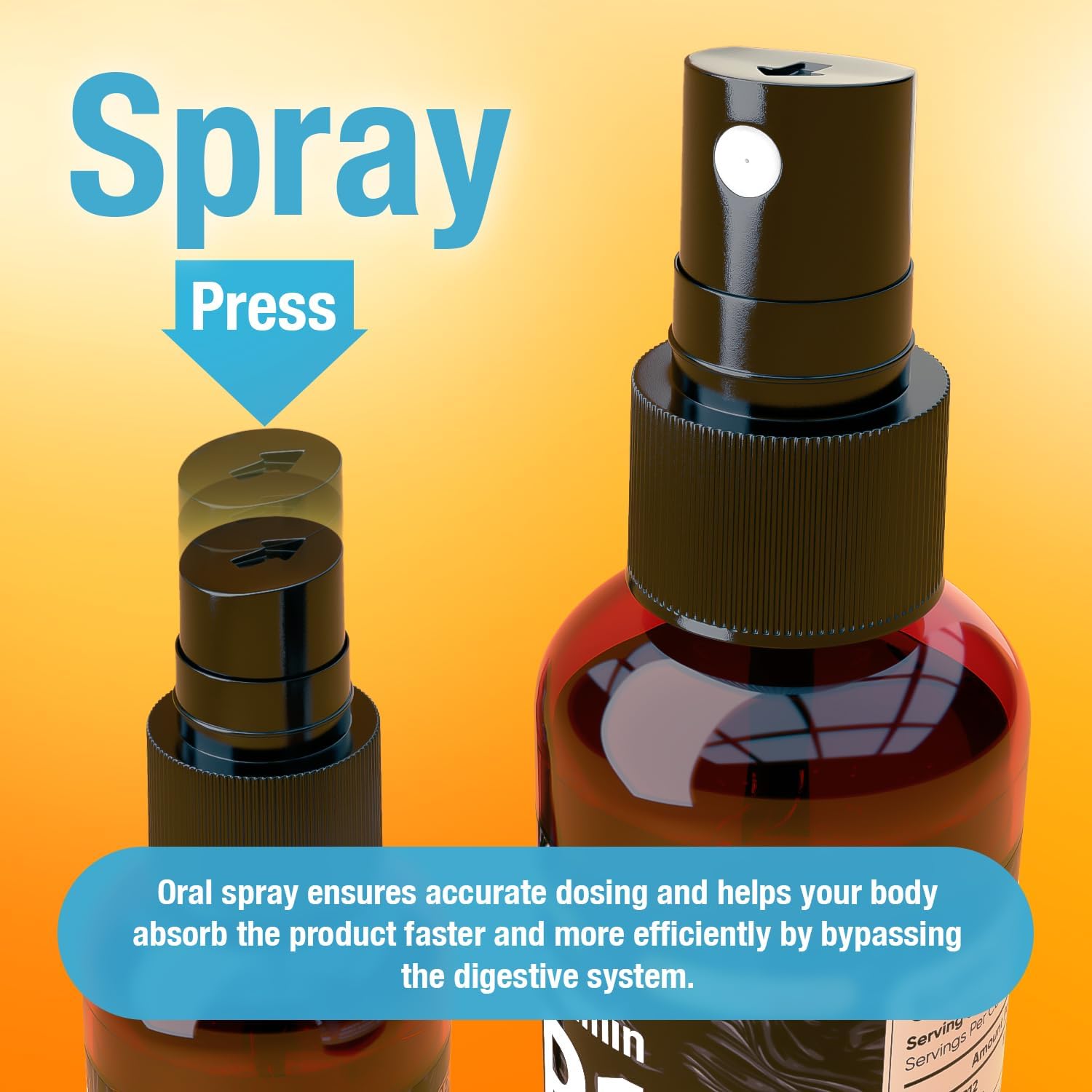 Maximum Strength Vegan B12 Liquid Spray for Energy, Memory, and Immune System Support - 2 Fl Oz