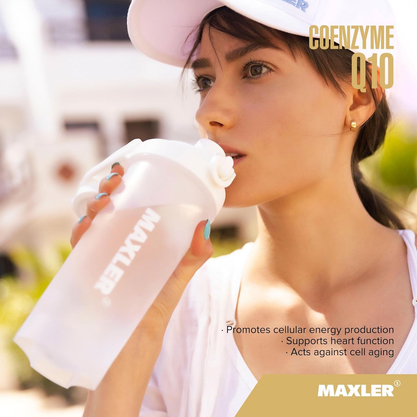 Maxler Coenzyme Q10 (Ubiquinone) Supplement - 100mg CoQ-10 per Serving - 60 Vegan Capsules for Antioxidant Support