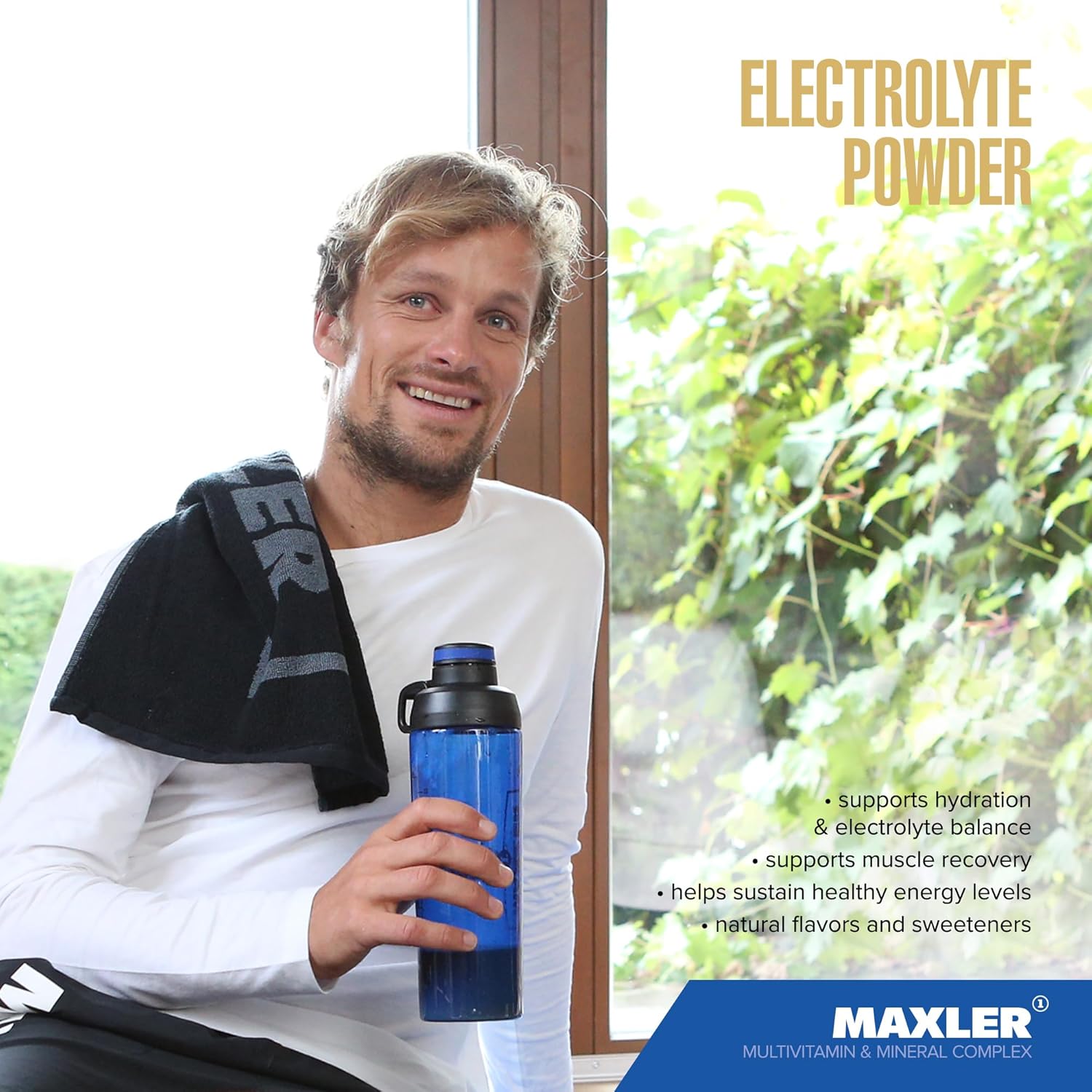 Maxler Electrolyte Powder - Keto Hydration Drink Mix with Trace Minerals - Blueberry Flavor - 15 Servings