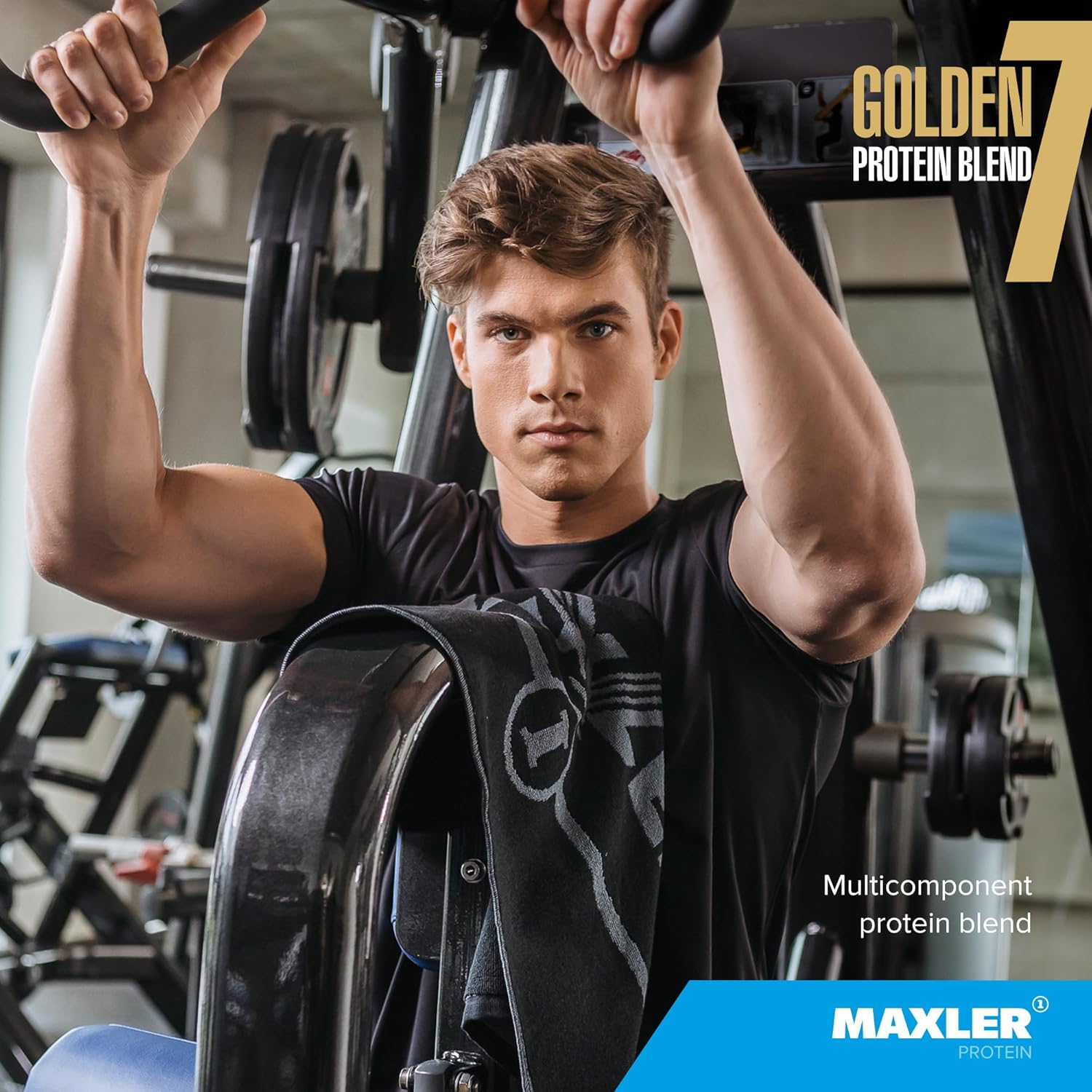 Maxler Golden 7 Protein Blend - Salted Caramel Protein Powder 2 lb - Ideal for Muscle Gain and Recovery