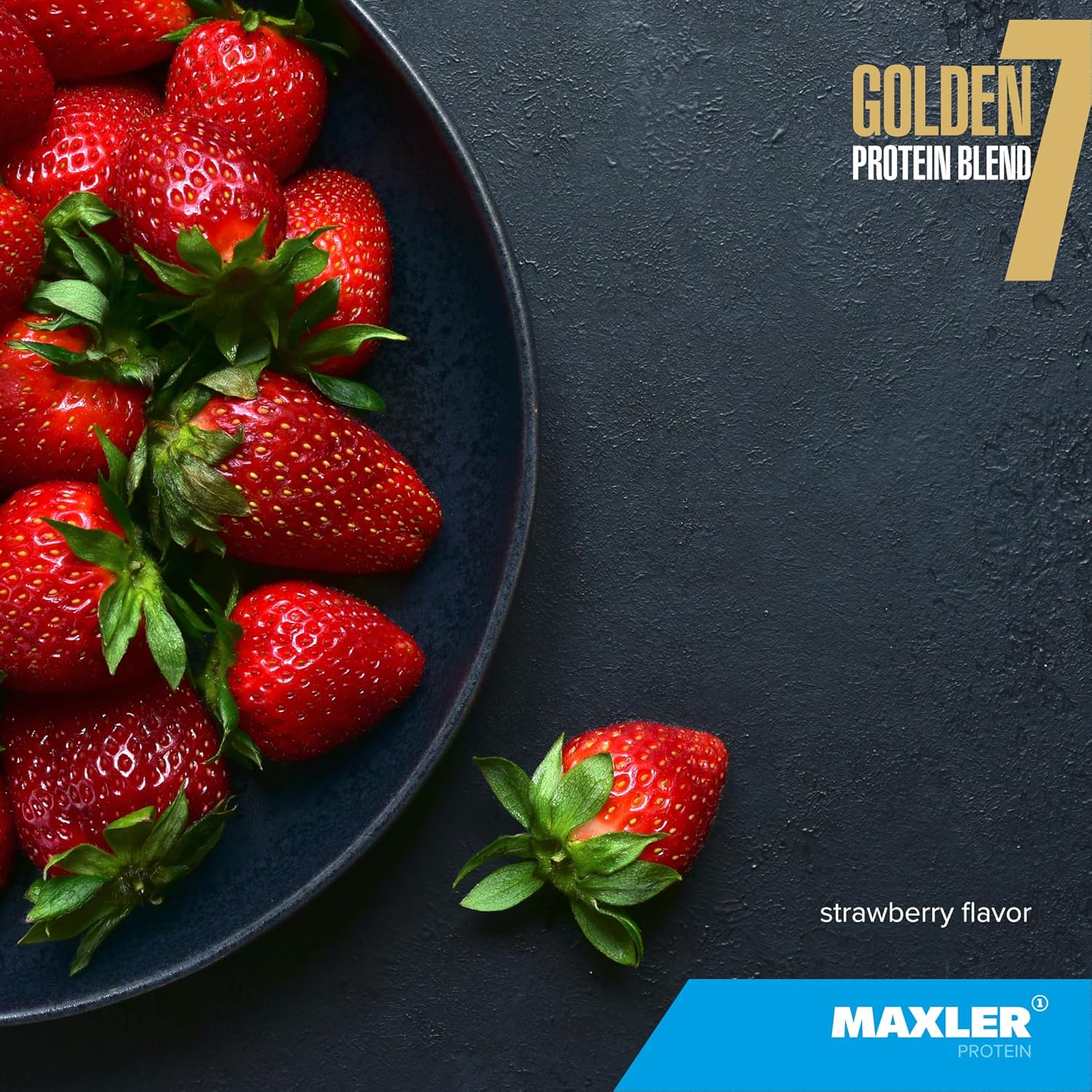 Maxler Golden 7 Protein Blend: Strawberry Protein Powder for Muscle Gain & Recovery - 2 lb Size