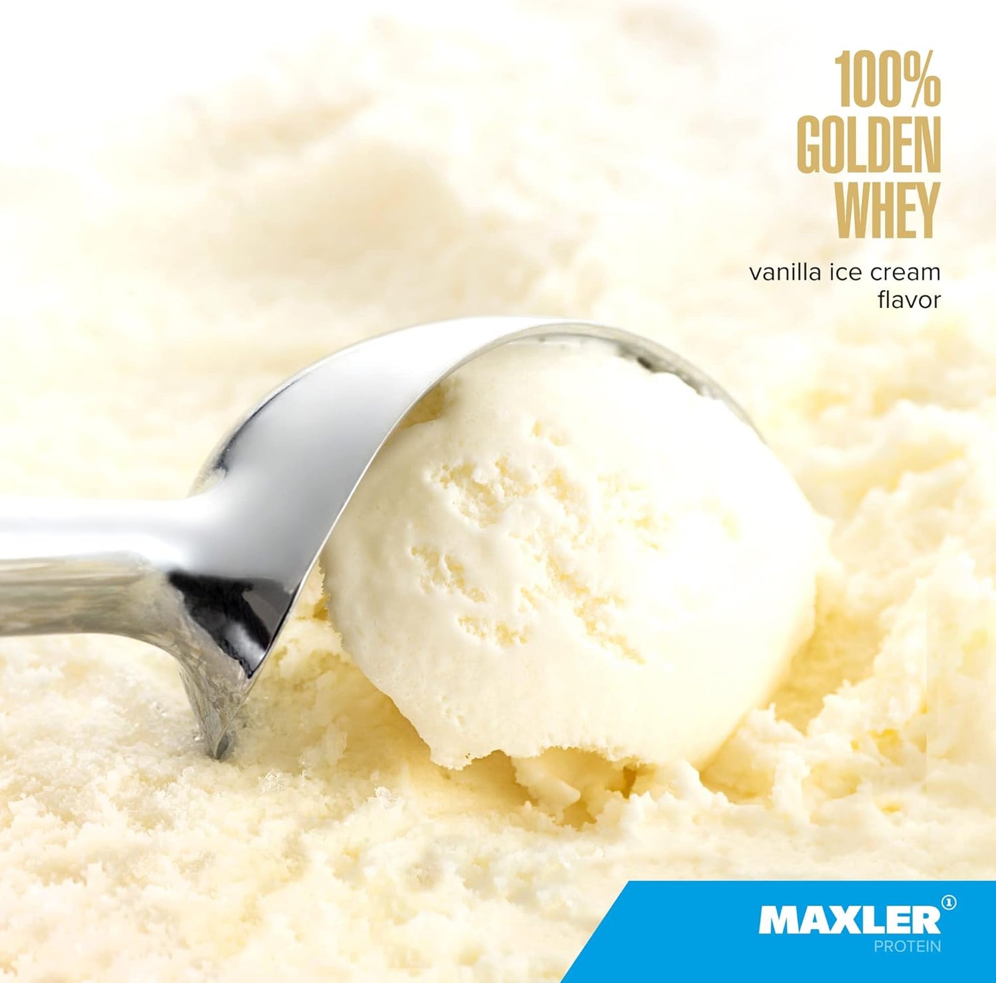 Maxler Golden Whey Protein Powder - 24g per Serving - Pre, Post & Intra Workout - Fast-Absorbing Blend - Vanilla Ice Cream Flavor - 2 lbs