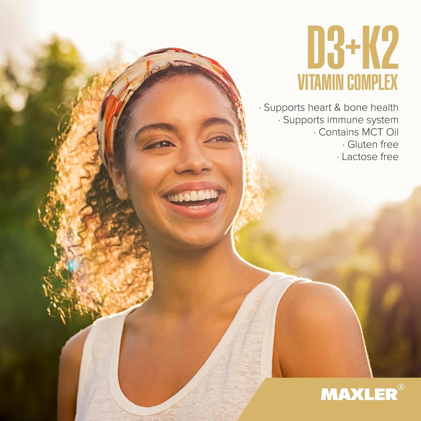 Maxler Vitamin D3 K2 Drops with MCT Oil - Heart, Bone & Immune Support - No GMO, No Colors, No Sweetener, No Alcohol - 5000 IU Vitamin D3 & 500 mcg Vitamin K2 - 120 Servings Lemon Flavor