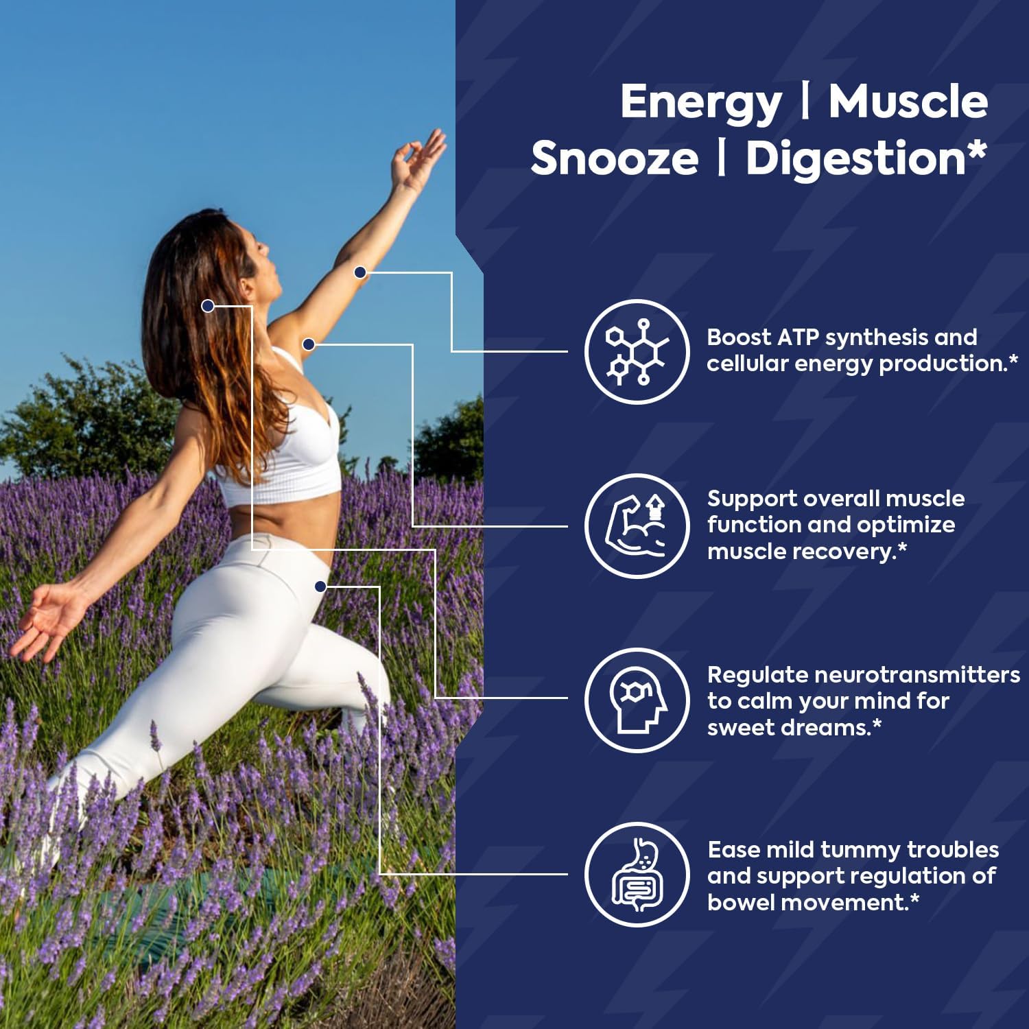 MaxMight Magnesium Complex - 210mg Elemental Magnesium - Glycinate, Citrate & Malate - Non-GMO - Max Absorption - Muscle, Mood, Energy Support - 90 Vegan Capsules