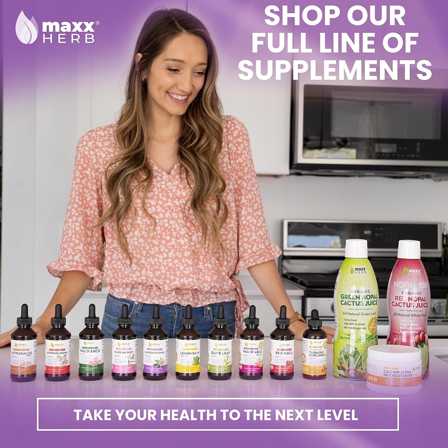 Maxx Herb Passion Flower Liquid Extract - High Potency Stress Relief Formula, Alcohol-Free - 4 Oz Bottle (60 Servings)