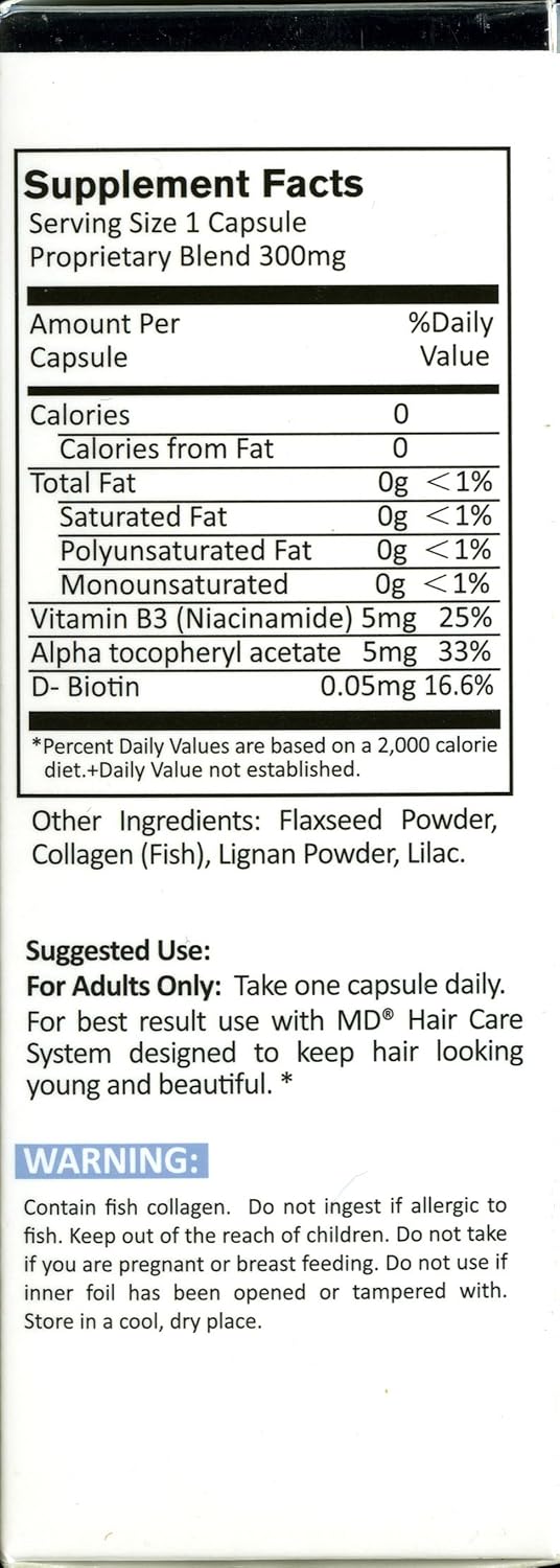 MD Nutri Biotin Hair Growth Supplement - 30 Capsules for Hair Loss, Shedding & Thinning - Promotes Longer, Thicker Hair - Reduce Breakage & Improve Hair Health