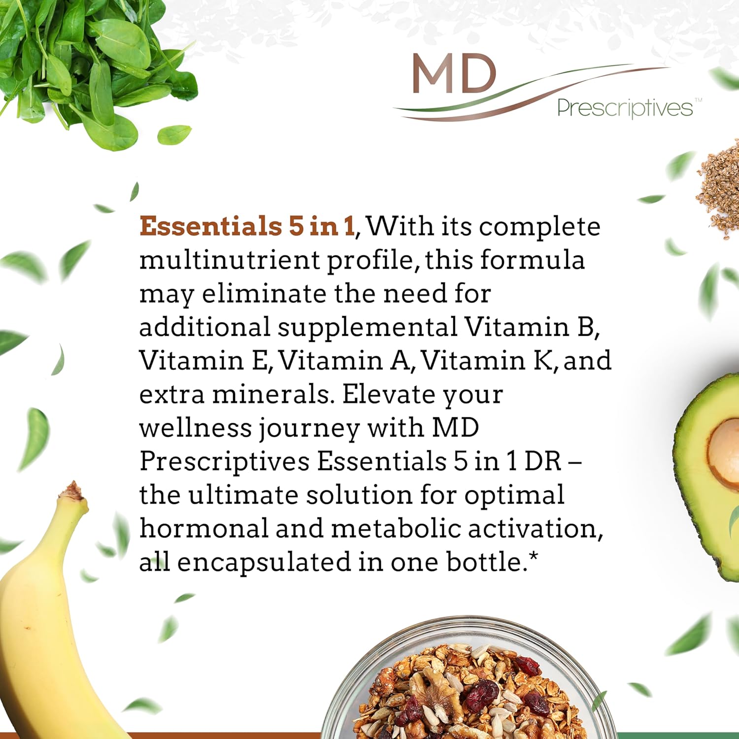 MD Prescriptives Essential Multi (Delayed Release) - 120 Capsules - Multivitamin Mineral Complex Supplement for Hormone Support