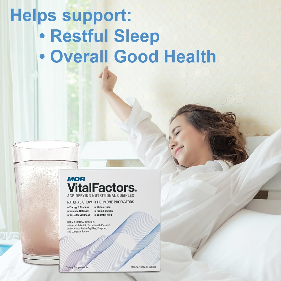 MDR VitalFactors Age-Defying Nutritional Complex - Boost Energy, Vitality, Immune Support - 40 Effervescent Tablets