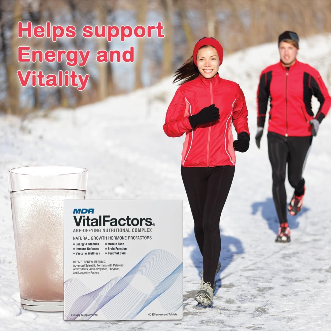 MDR VitalFactors Age-Defying Nutritional Complex - Boost Energy, Vitality, Immune Support - 40 Effervescent Tablets
