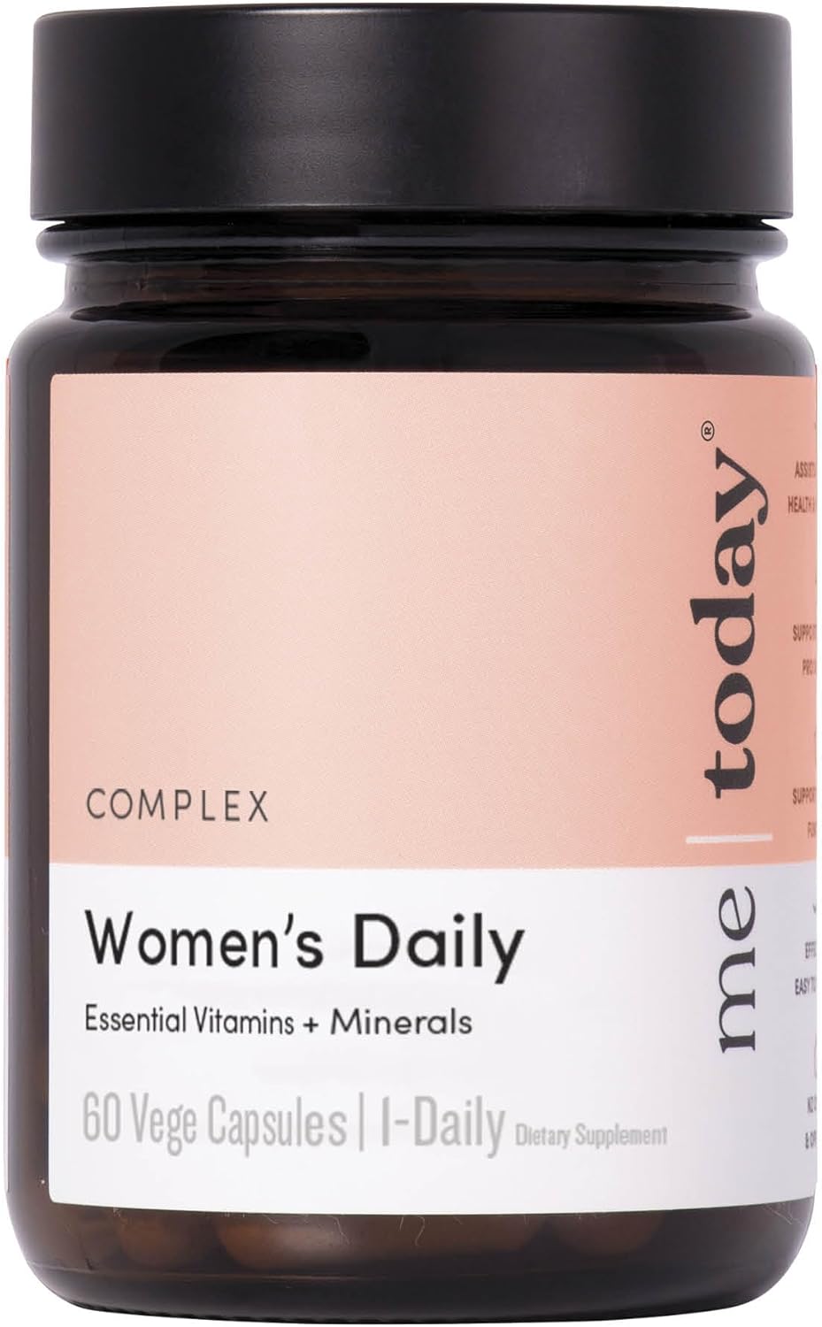 me today Women's Daily Multivitamin - 30 Capsules - 2 Month Supply - 27 Vitamins - Vegetarian Formula - Including D, C, A, B, Biotin, and Zinc