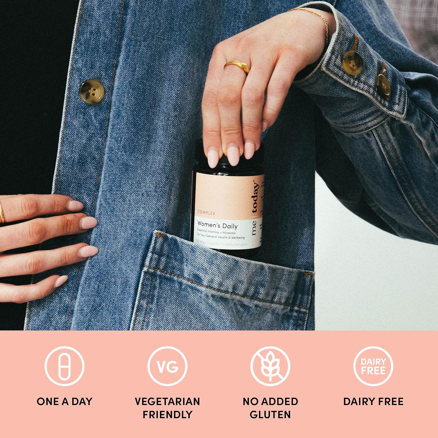 me today Women's Daily Multivitamin - 30 Capsules - 2 Month Supply - 27 Vitamins - Vegetarian Formula - Including D, C, A, B, Biotin, and Zinc