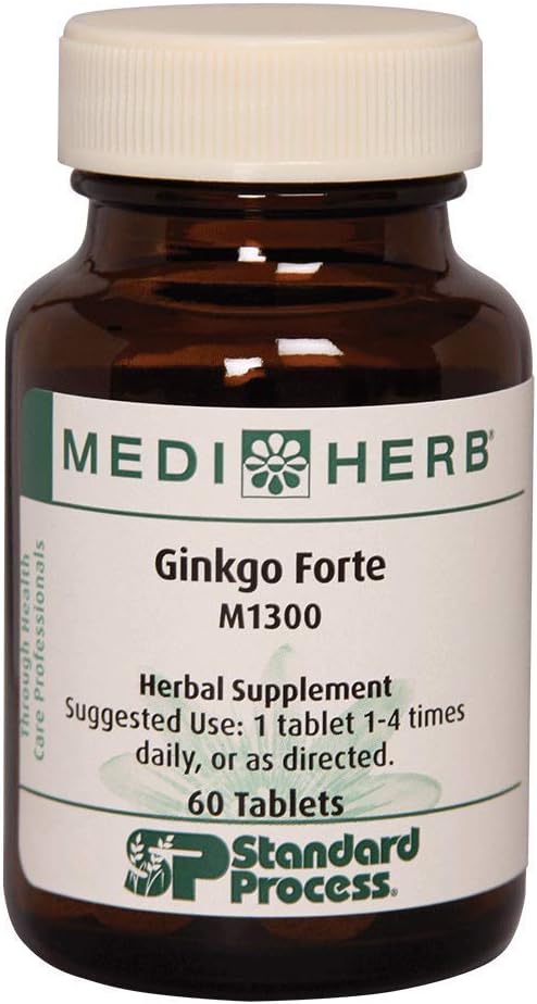 Medi Herb Ginko Forte M1300 - 60 Tablets, Natural Herbal Supplement for Cognitive Health and Memory Support