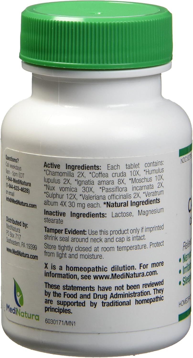 MediNatura BHI Calming Tablets - Natural Stress Relief Supplement, 100 Count