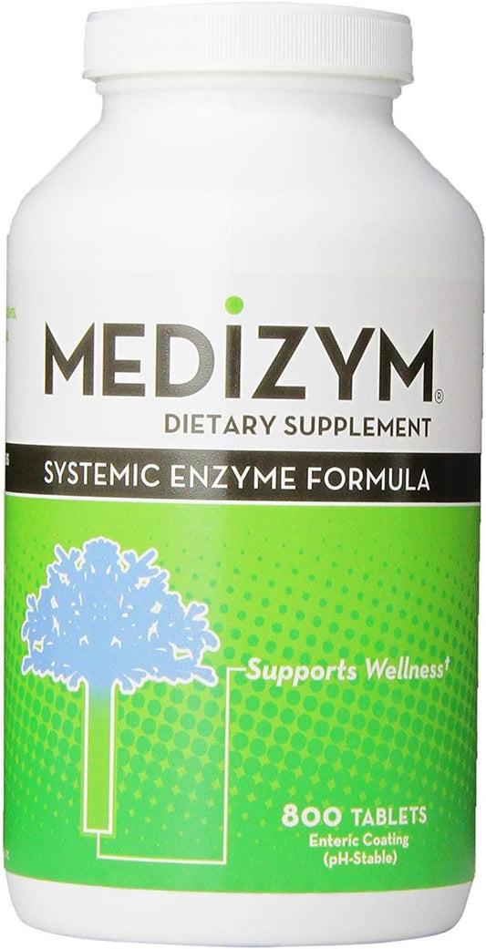 Medizym Systemic Enzyme Formula - 800 Enteric Coated Tablets by Naturally Vitamins