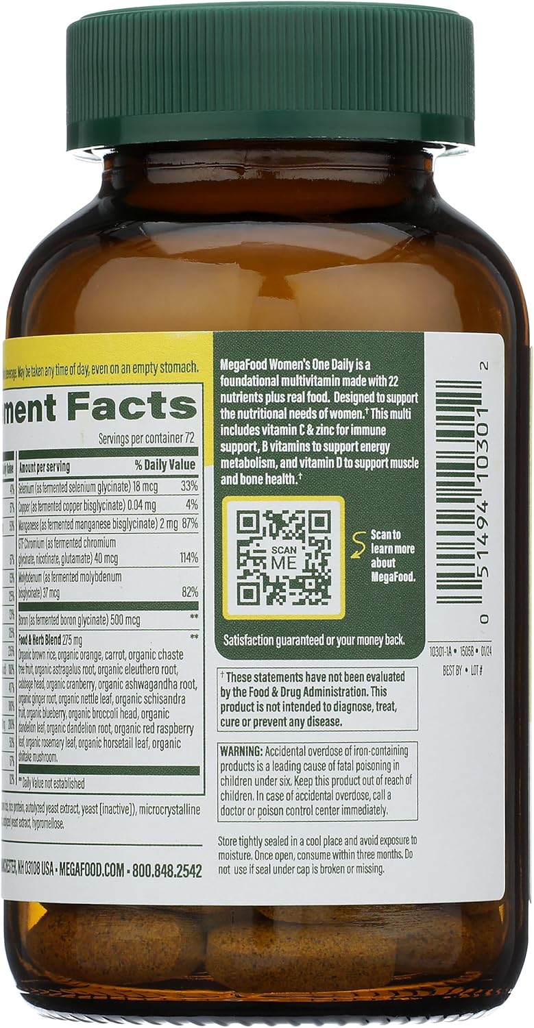 MEGAFOOD Women's One Daily Multivitamin - 72 Count
