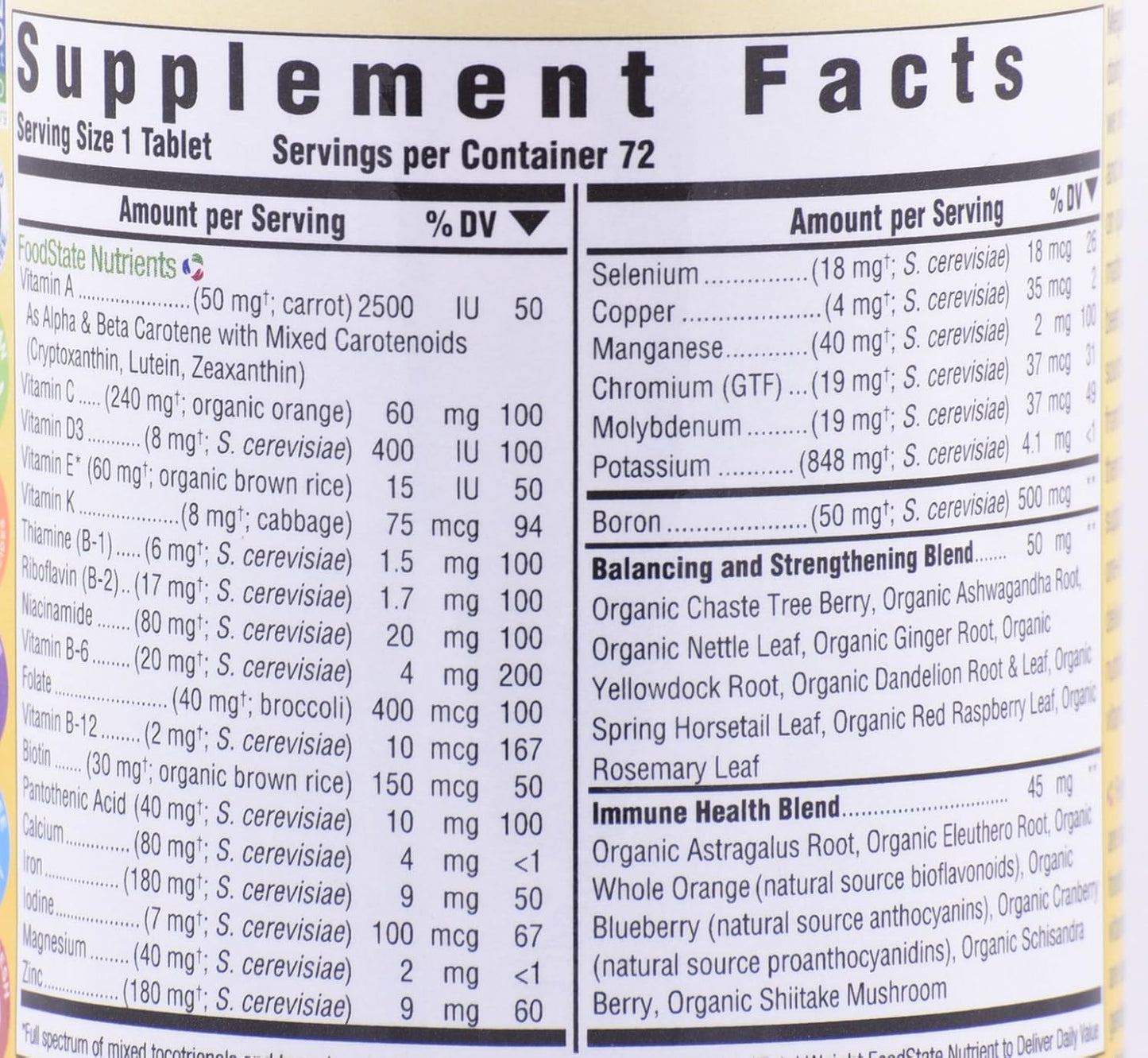 MEGAFOOD Women's One Daily Multivitamin - 72 Count