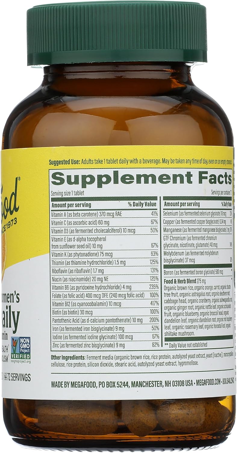 MEGAFOOD Women's One Daily Multivitamin - 72 Count