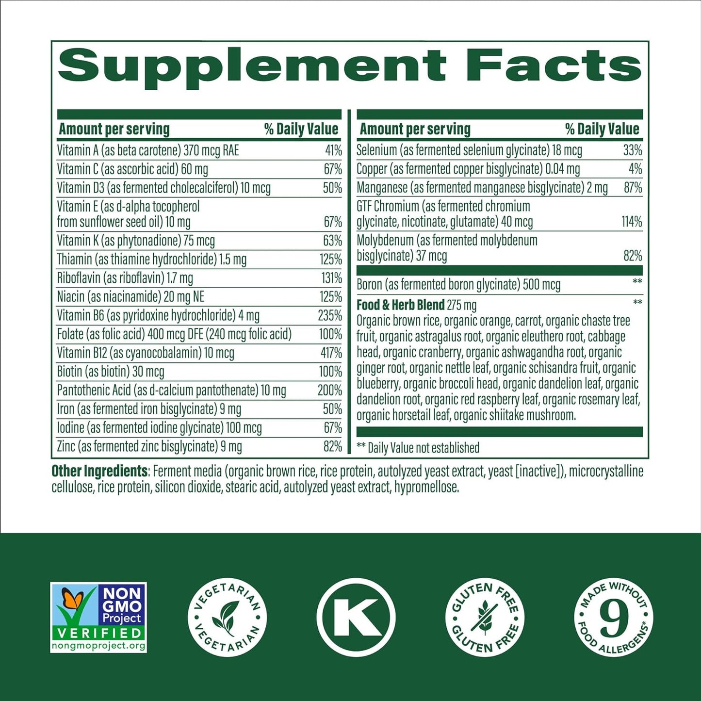 MegaFood Women's One Daily Multivitamin - Supports Bone Health, Energy, & Immune System - Vegetarian & Gluten-Free - 36 Tablets