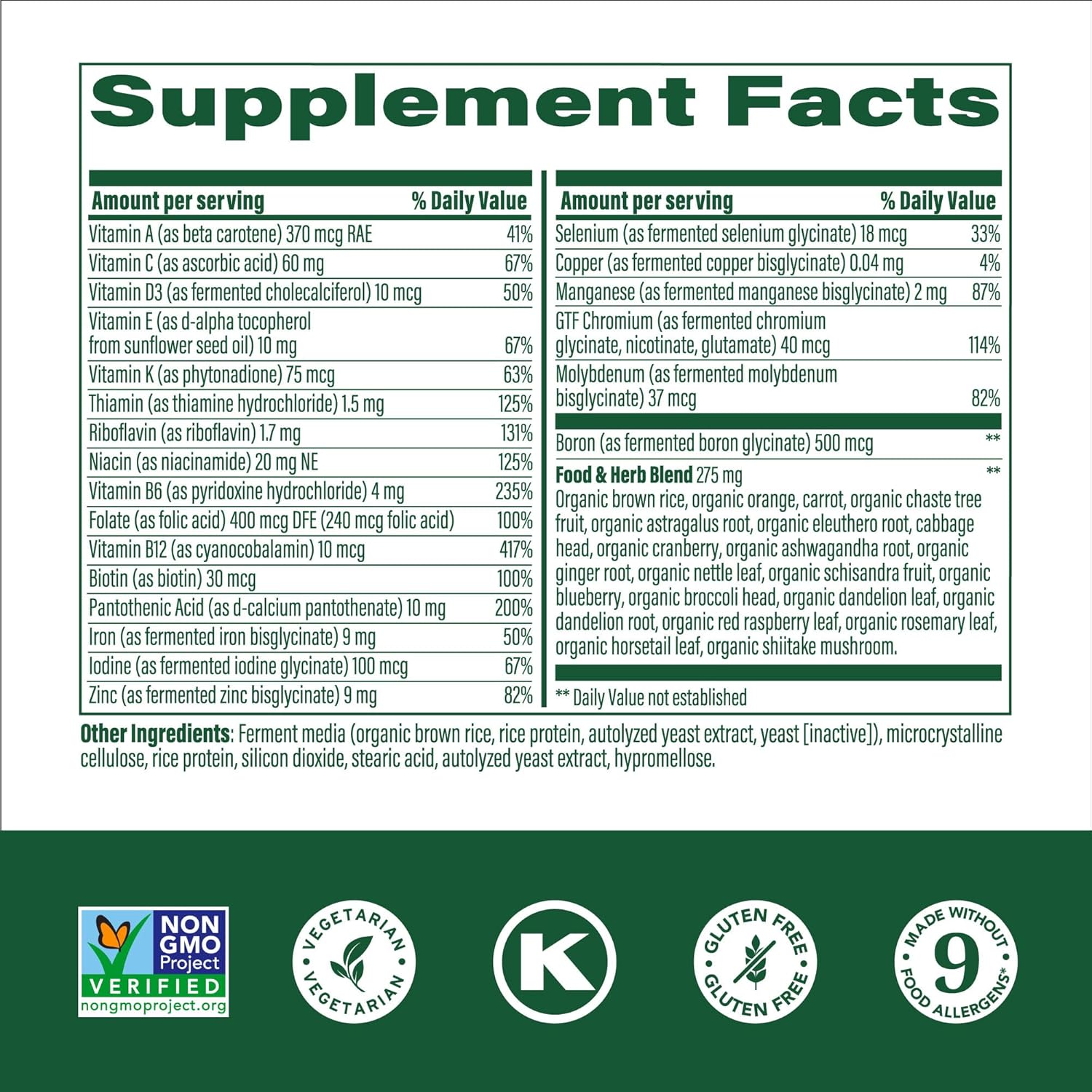 MegaFood Women's One Daily Multivitamin - Supports Bone Health, Energy, & Immune System - Vegetarian & Gluten-Free - 36 Tablets