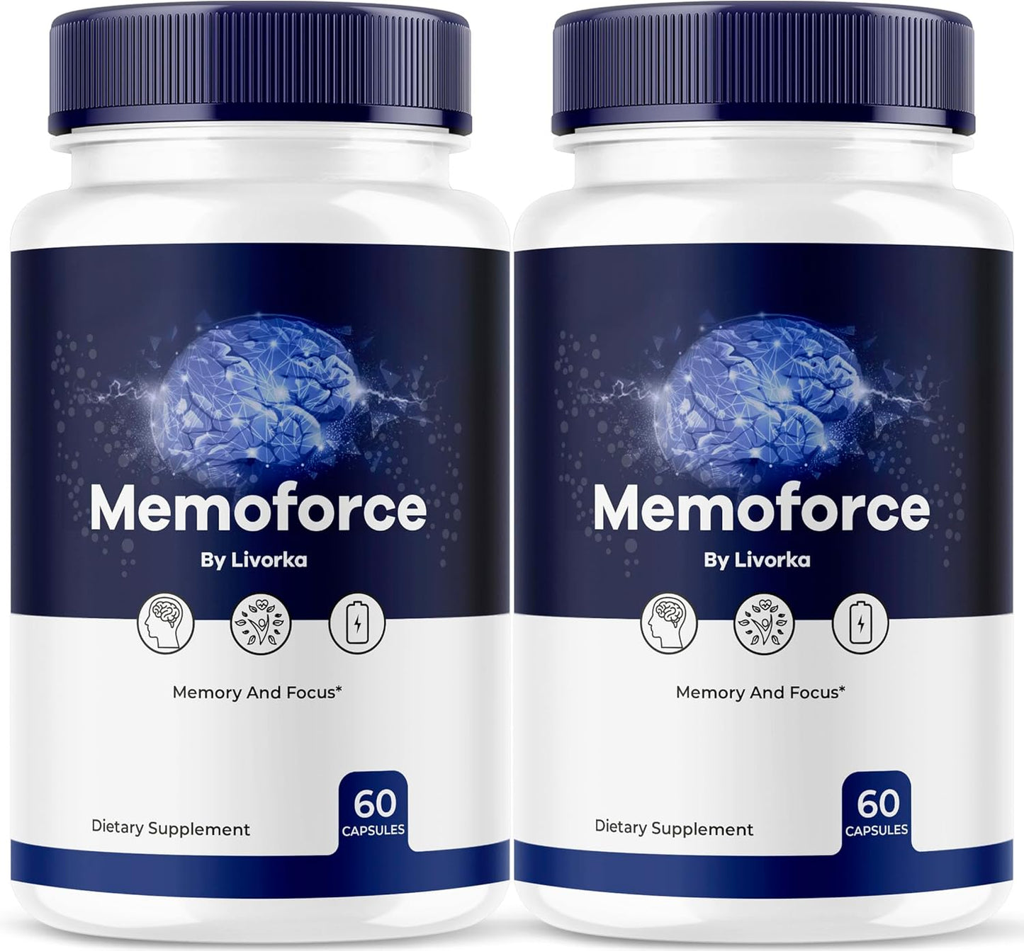 Memoforce Brain Supplement (2 Pack) - 120 Capsules for 2 Months - Memoforce Reviews and Pills