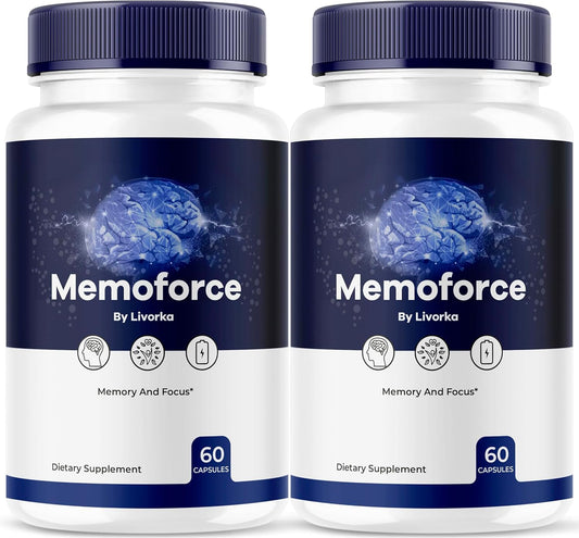 Memoforce Brain Supplement (2 Pack) - 120 Capsules for 2 Months - Memoforce Reviews and Pills