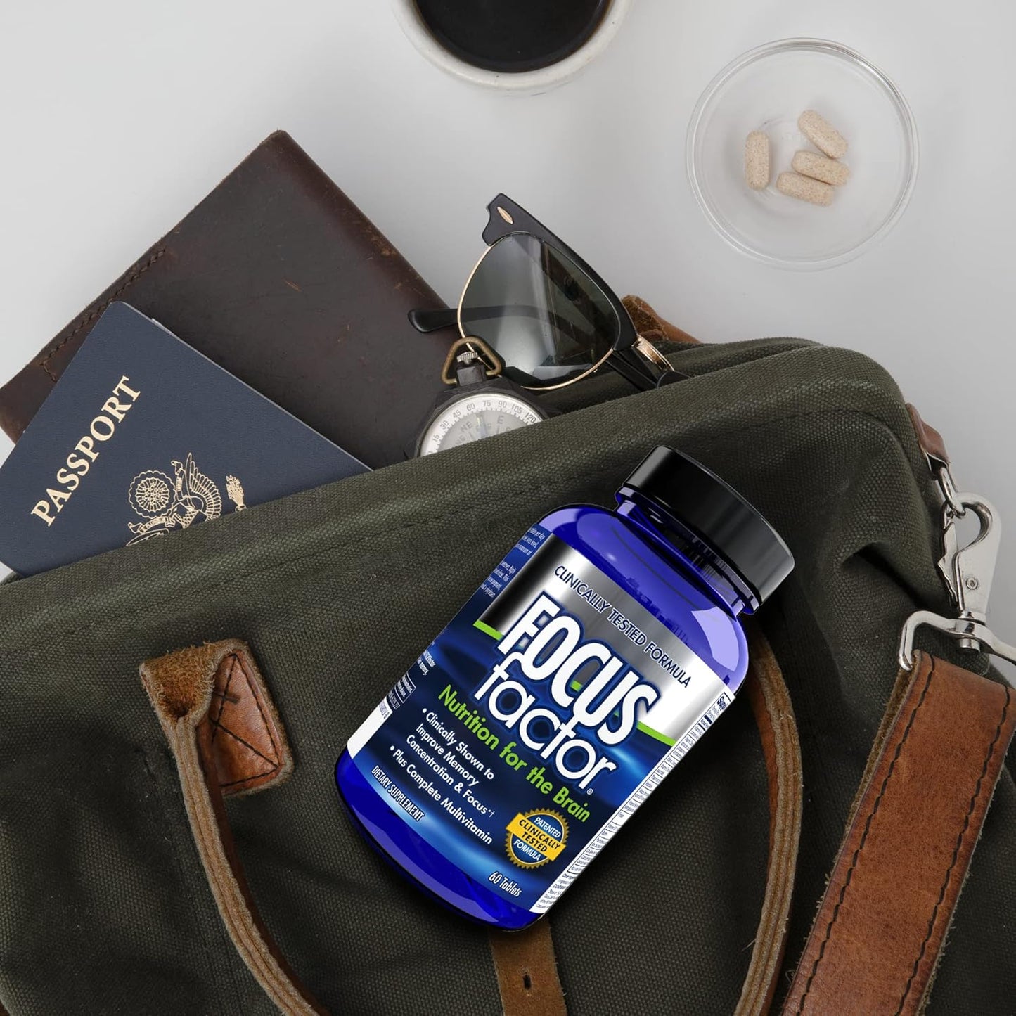 Memory and Concentration Boosting Brain Supplement with Multivitamin - 60 Count (Pack of 2)