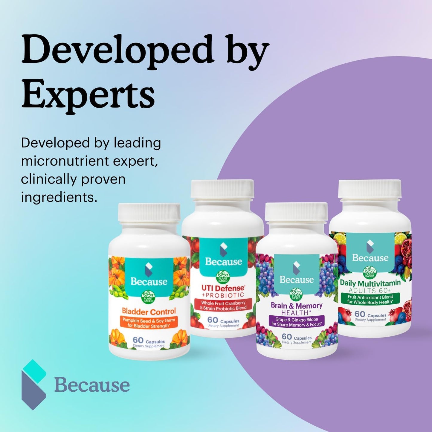 Memory and Focus Brain Supplement with Ginkgo Biloba - Cognitive Function Support - Vegan, Gluten-Free - 740mg - 60 Capsules