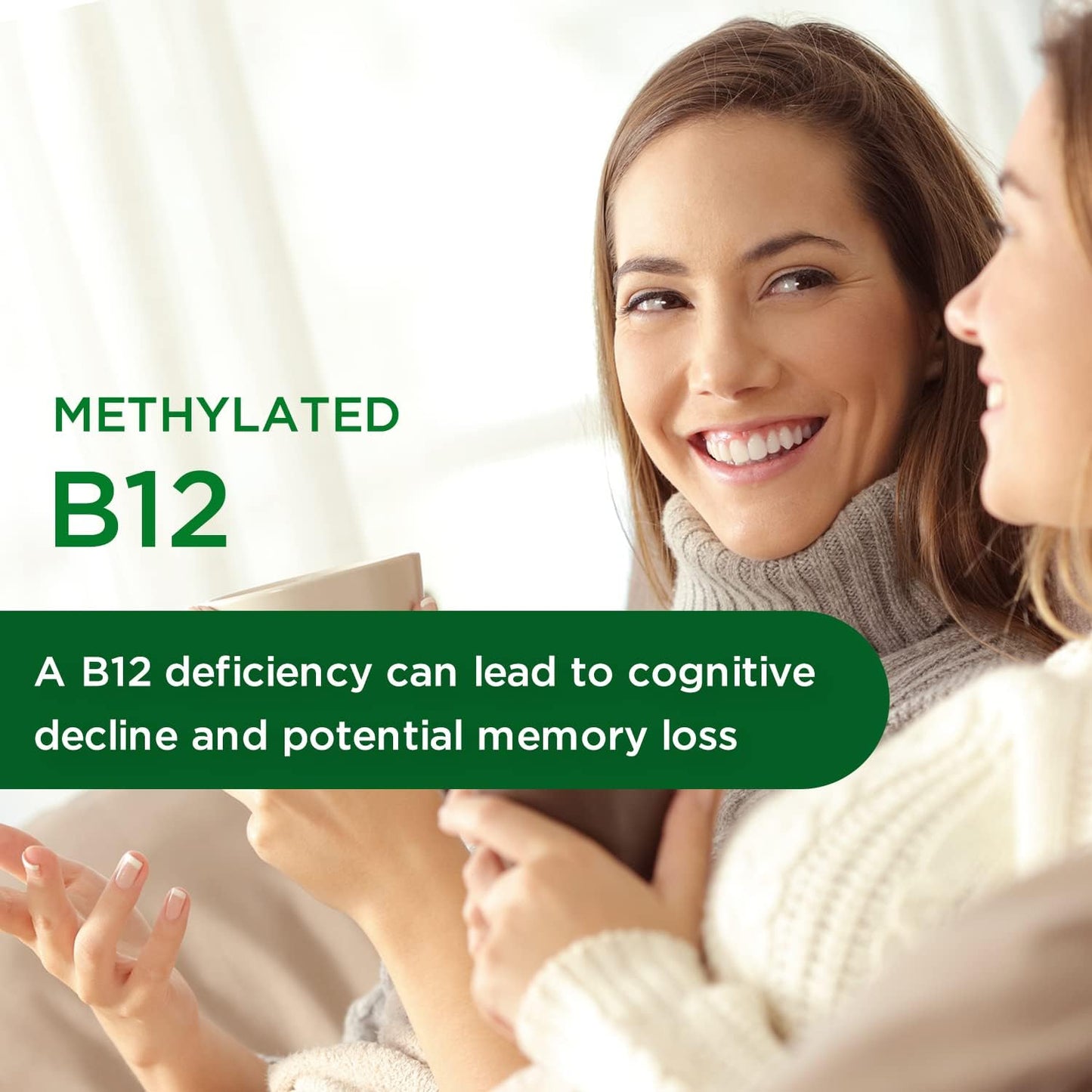 Memory Health Supplement with Meriva Turmeric & Vitamin B12 - Boost Energy and Focus - 60 Veg Capsules - Brain Health & Memory Support