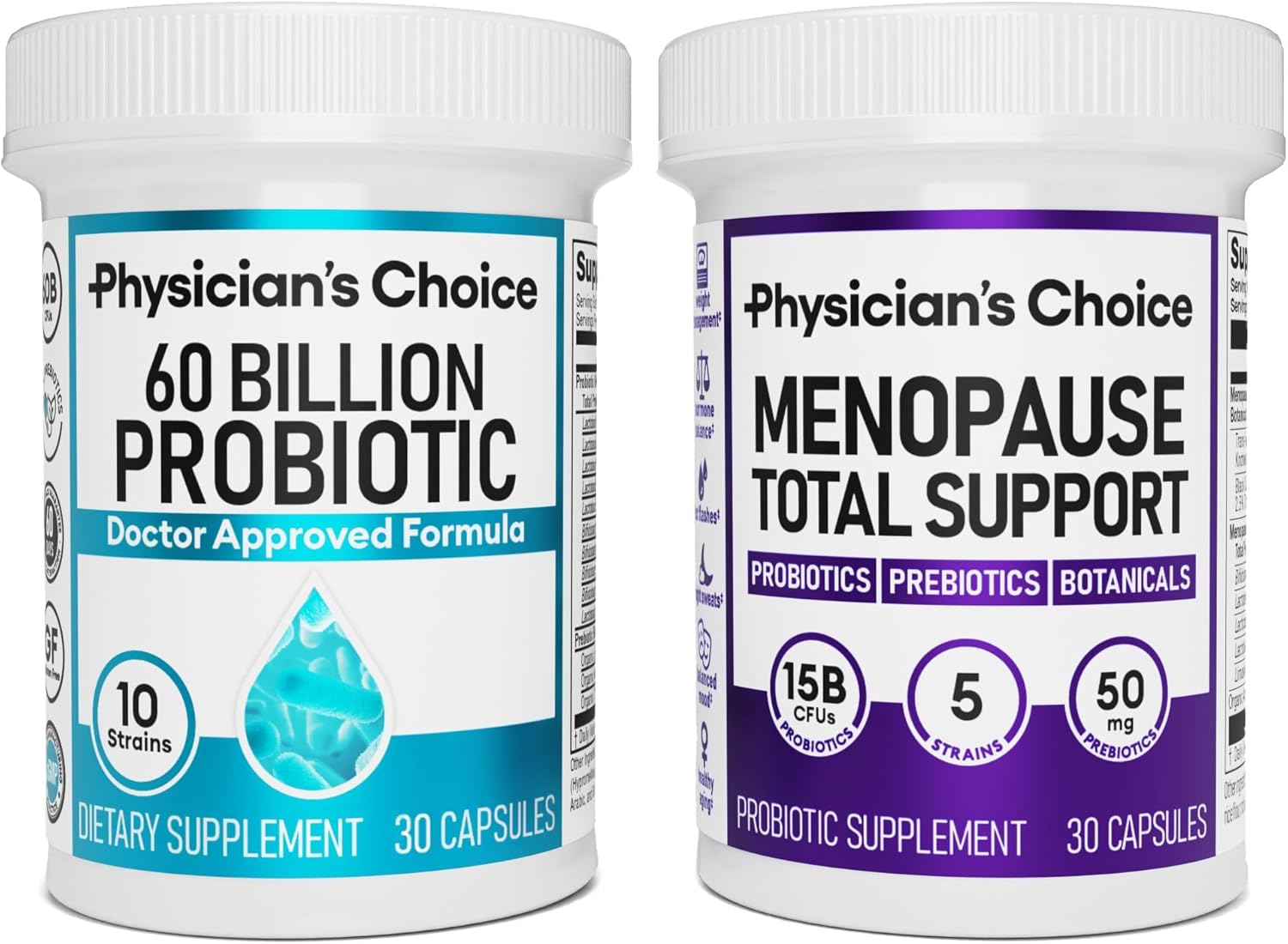 Menopause and Digestive Health Support Bundle for Women - 30 Tablets