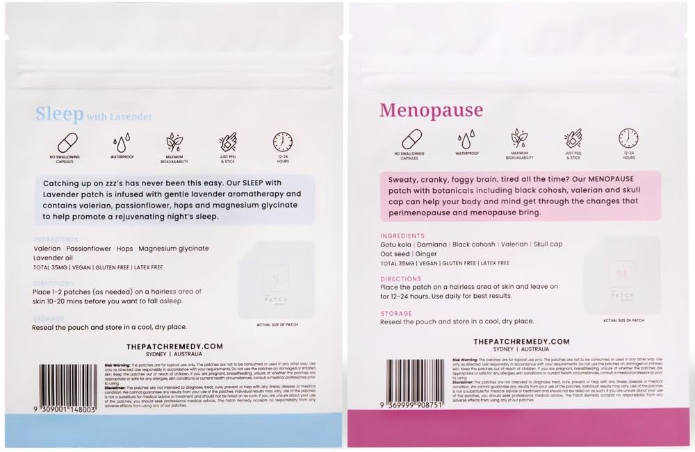 Menopause Relief Bundle: Hot Flash & Sleep Patches with Lavender for Women's Wellness