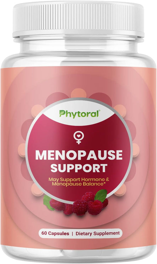 Menopause Relief Herbal Supplement for Women - Hormone Balance Capsules with Dong Quai, Chaste Berry & Black Cohosh Root - 60 Count Pack