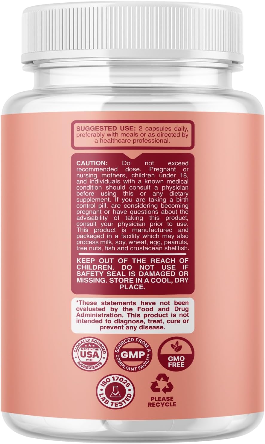 Menopause Relief Herbal Supplement for Women - Hormone Balance Capsules with Dong Quai, Chaste Berry & Black Cohosh Root - 60 Count Pack