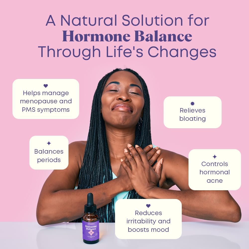 Menopause Relief: Natural Hormone Balance Supplement for Women with Black Cohosh - Supports Hot Flashes, PMS, and Menstrual Support