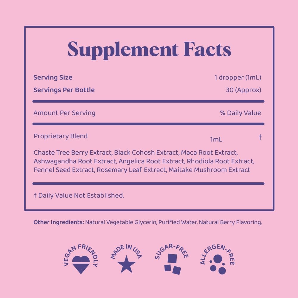 Menopause Relief: Natural Hormone Balance Supplement for Women with Black Cohosh - Supports Hot Flashes, PMS, and Menstrual Support