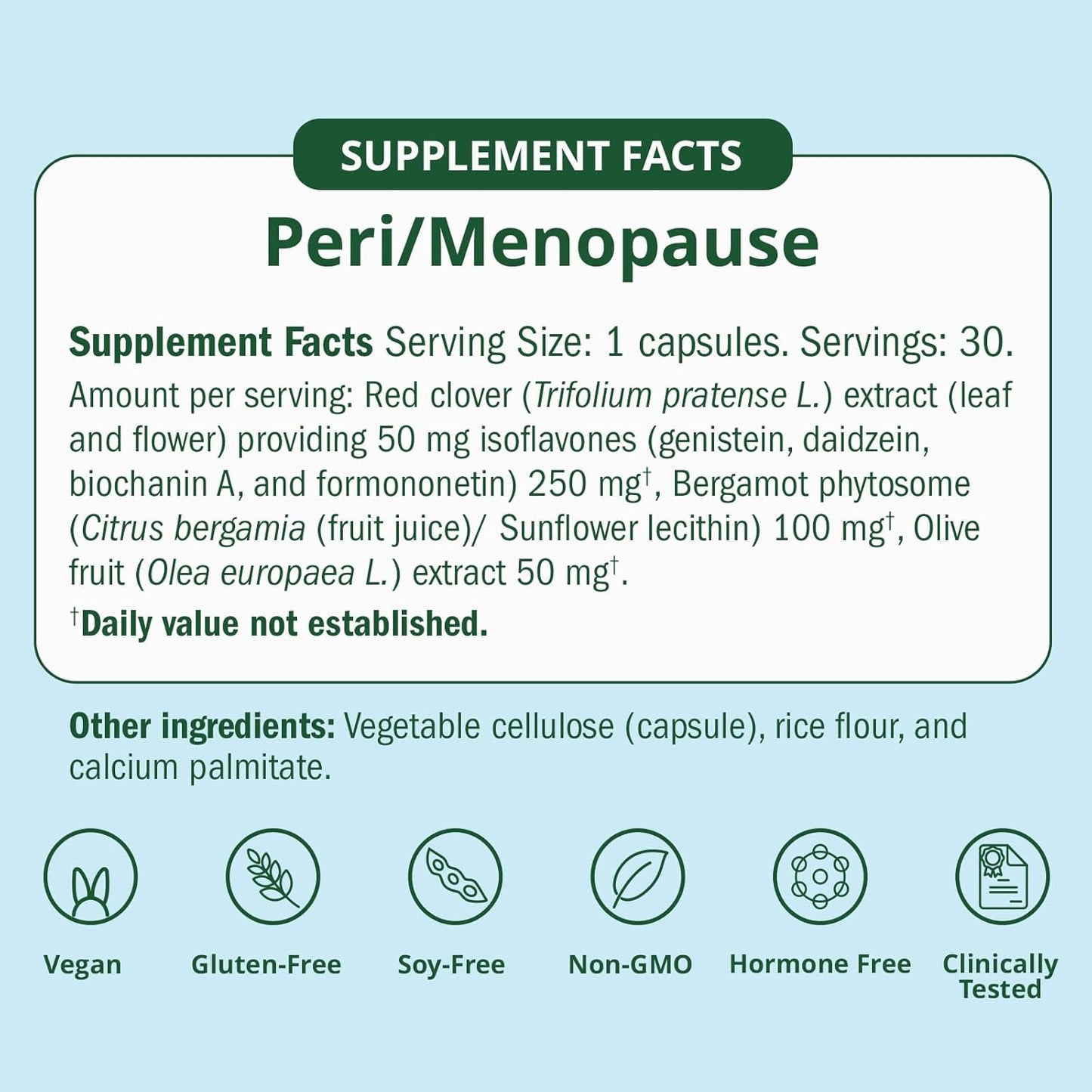 Menopause Relief Supplement - Fuller Hair, Hot Flash Relief, Hormone Balance, Improved Sleep - 30 Ct. - Clinically-Proven Formula
