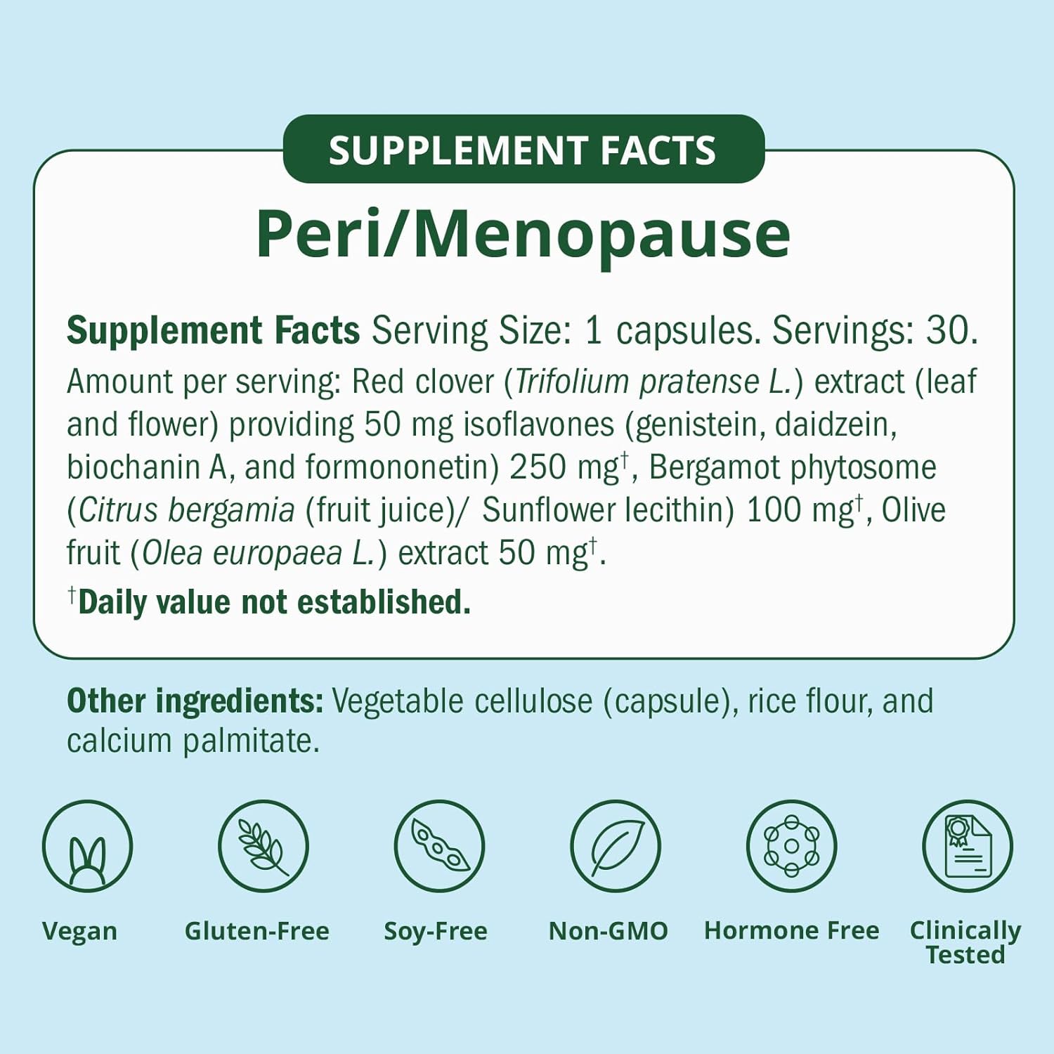 Menopause Relief Supplement - Fuller Hair, Hot Flash Relief, Hormone Balance, Improved Sleep - 30 Ct. - Clinically-Proven Formula